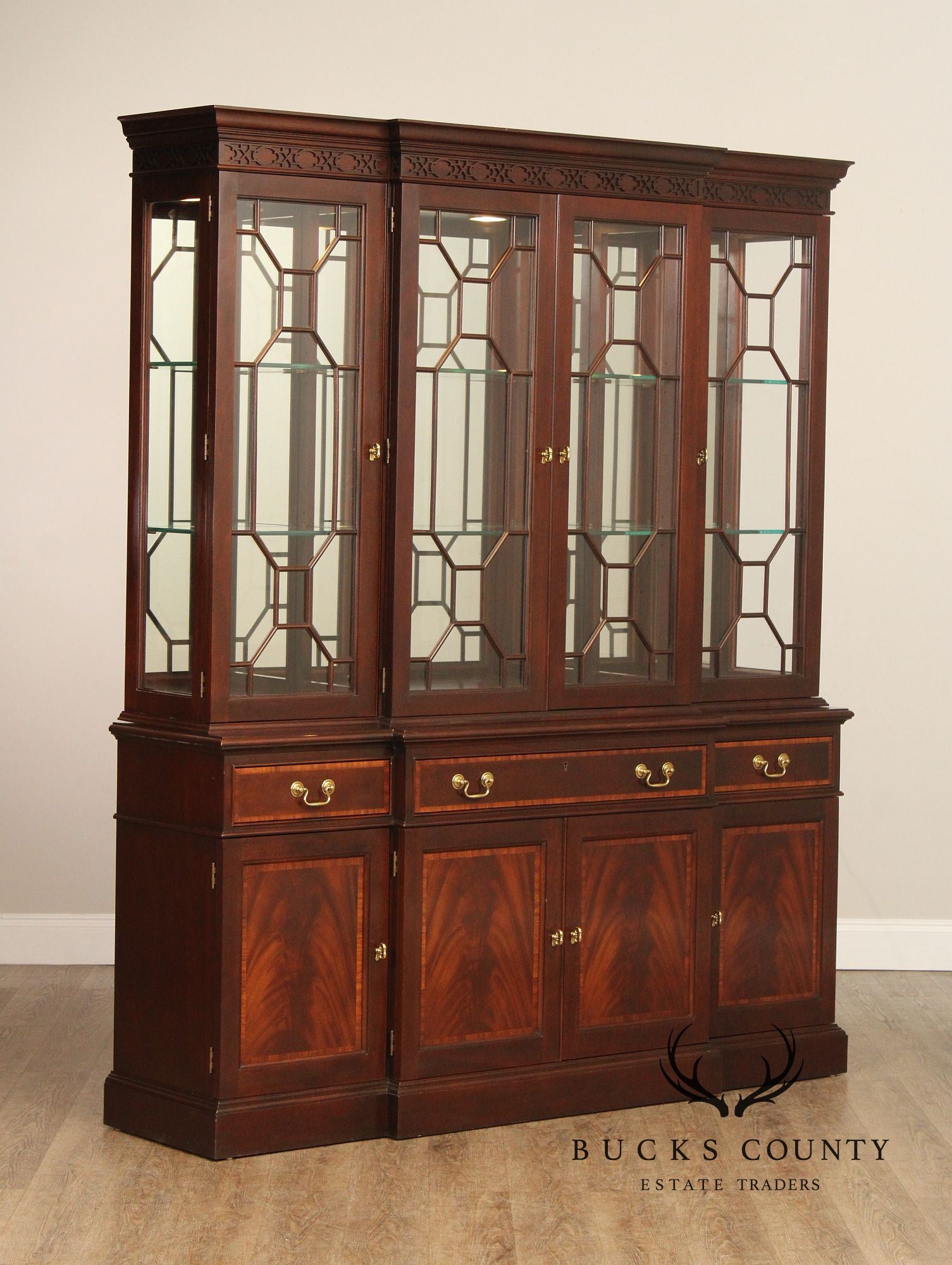 Stickley Classics Collection Inlaid Mahogany China Cabinet