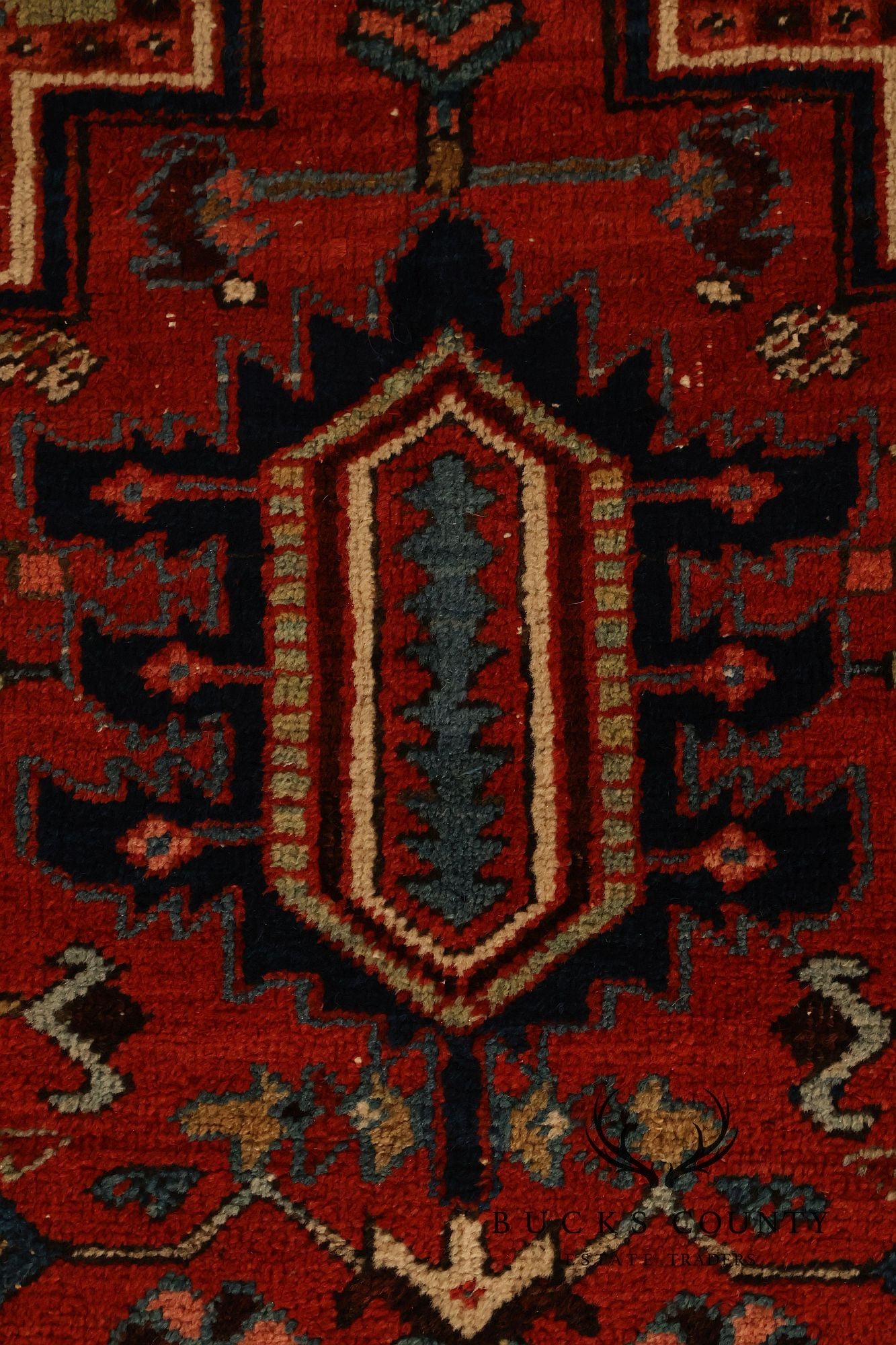 Vintage Heriz Hand Tied Persian Rug 90'" X 123"