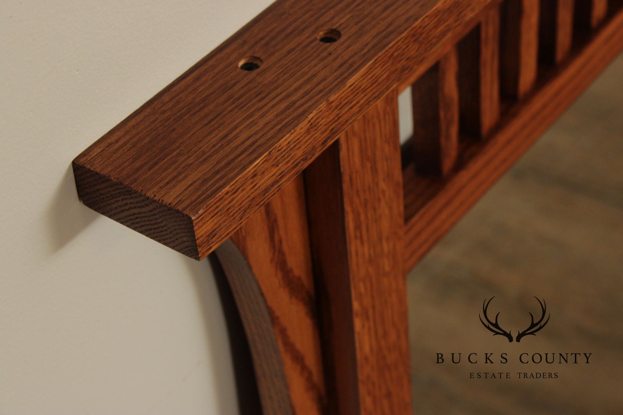 Mission Style Oak Mantel Mirror