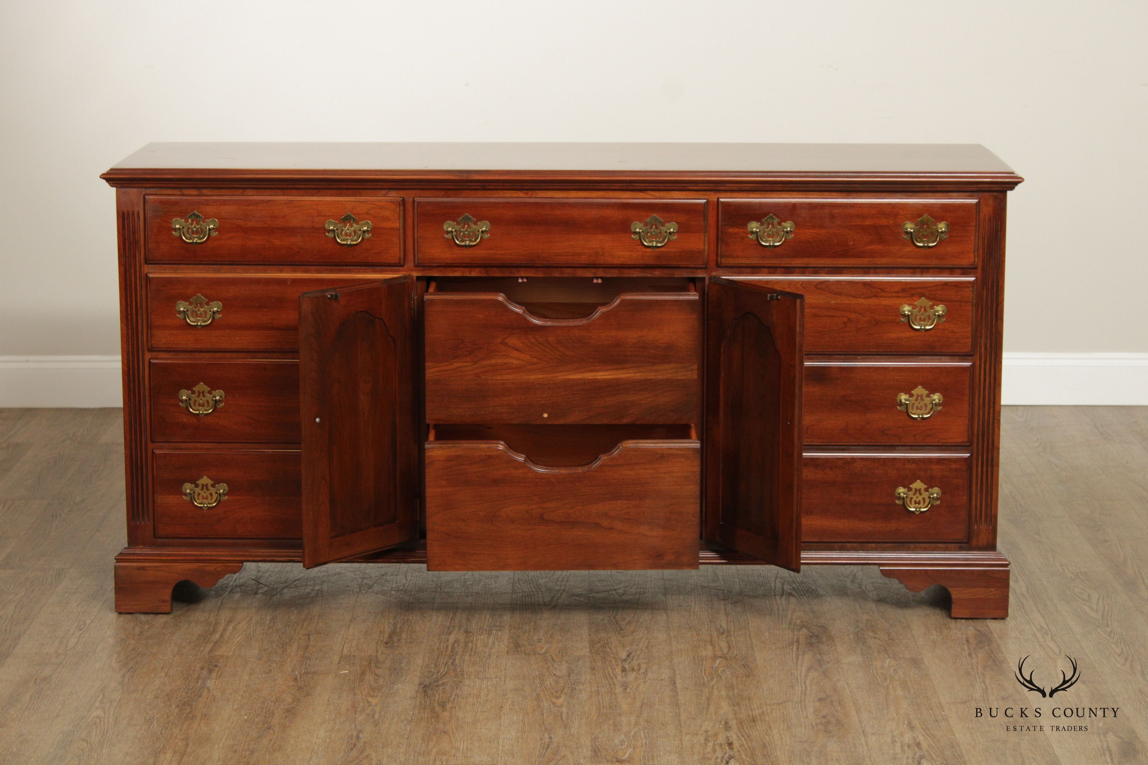 Knob Creek Chippendale Style Solid Cherry Long Dresser