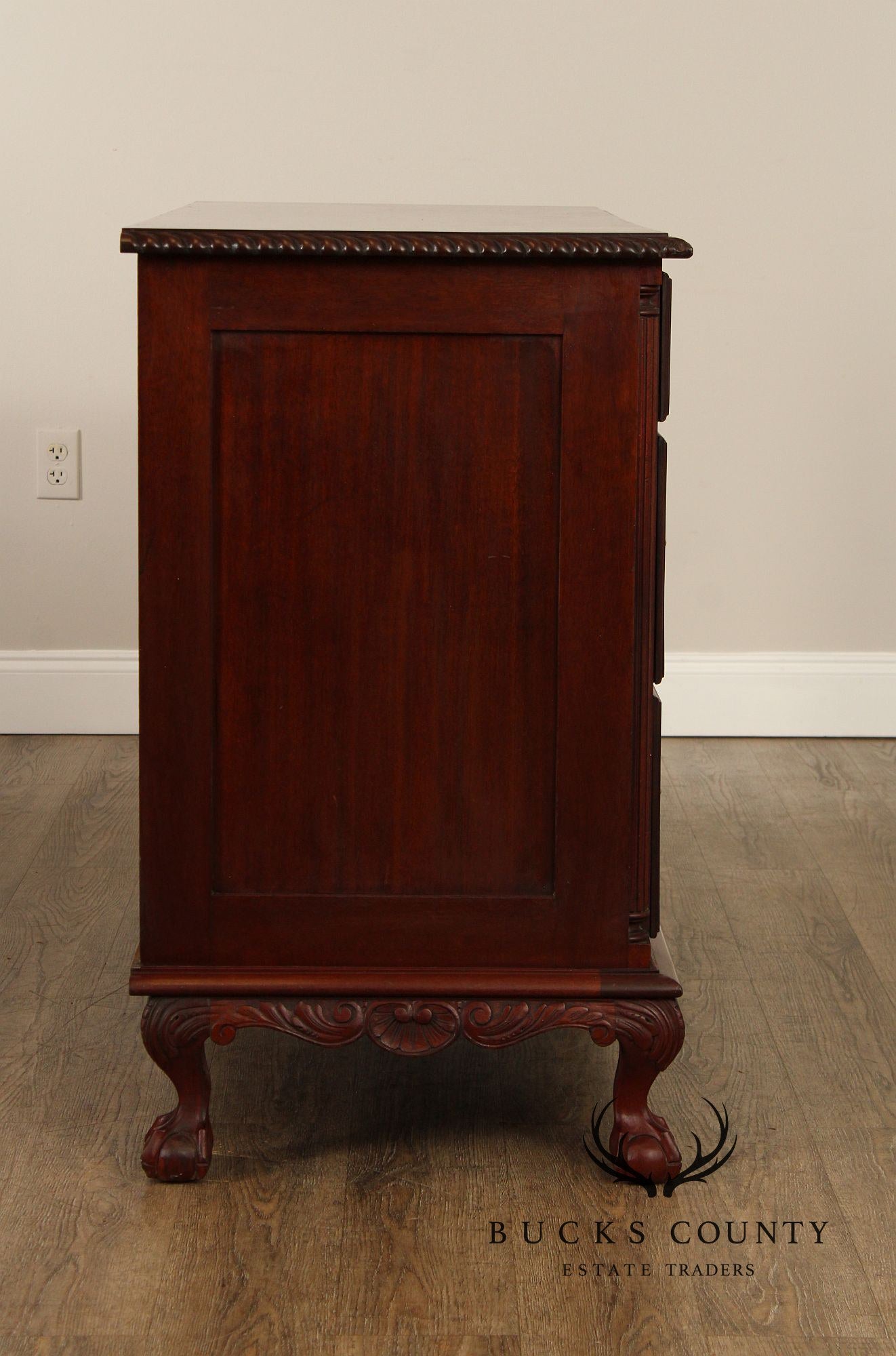 Chippendale Style Antique Bench Made Mahogany Chest of Drawers