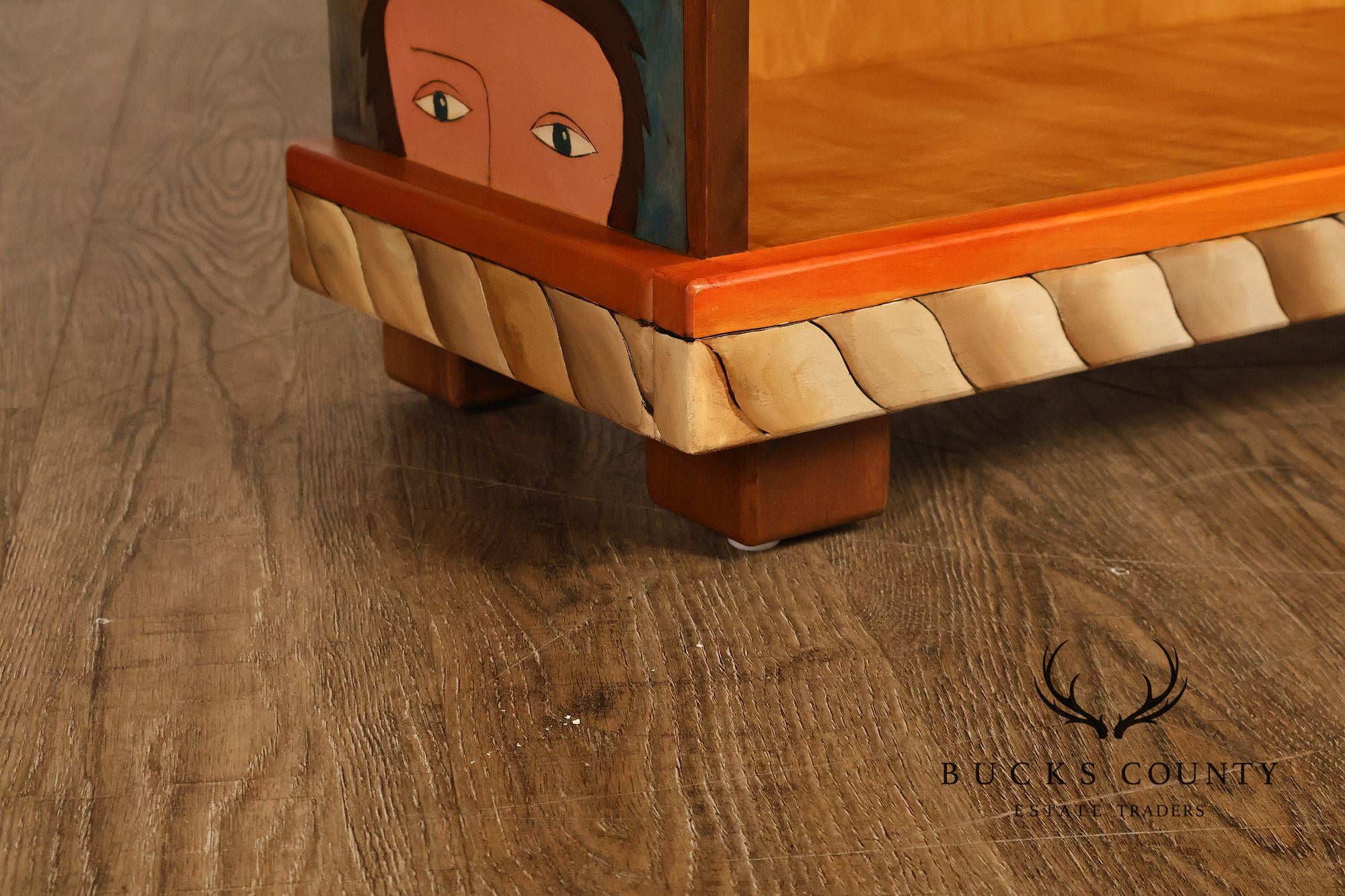 Sticks Artisan Hand Painted Open Bookcase