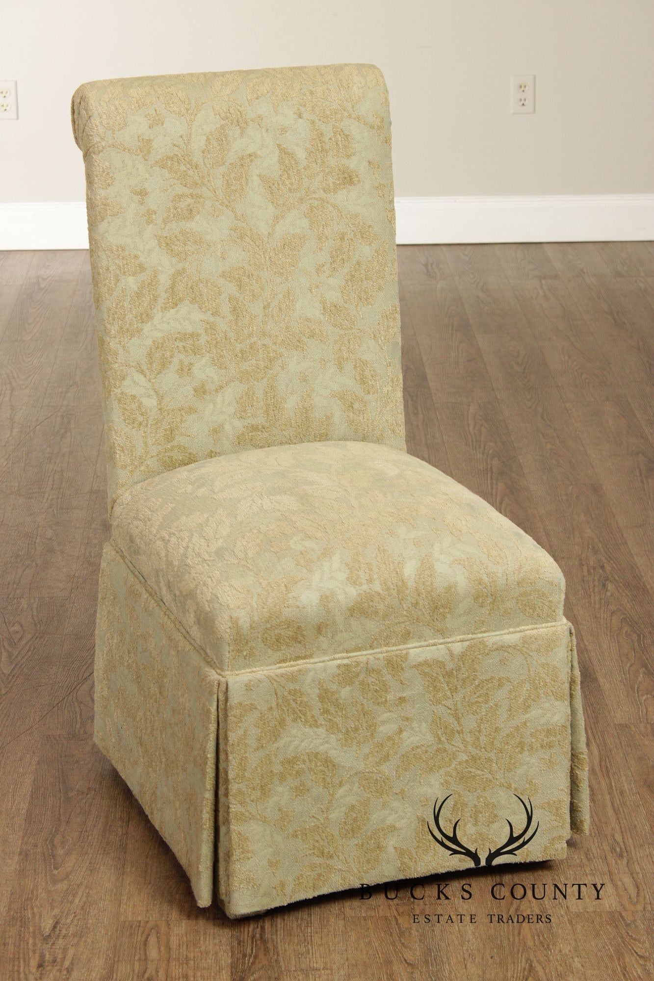 Pair of Upholstered Slipper Dining  Side Chairs