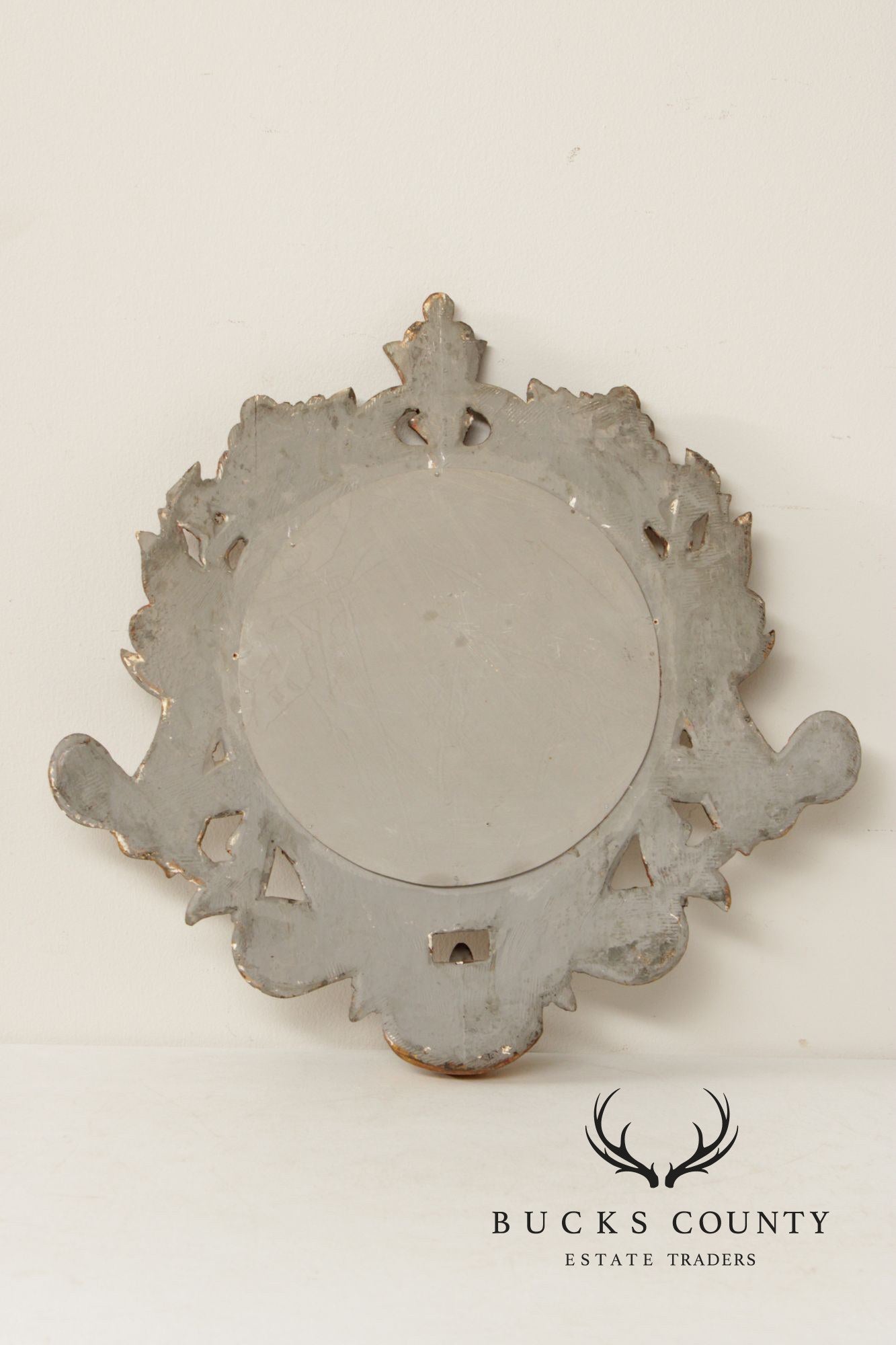 Italian Polychrome Painted Convex Mirror