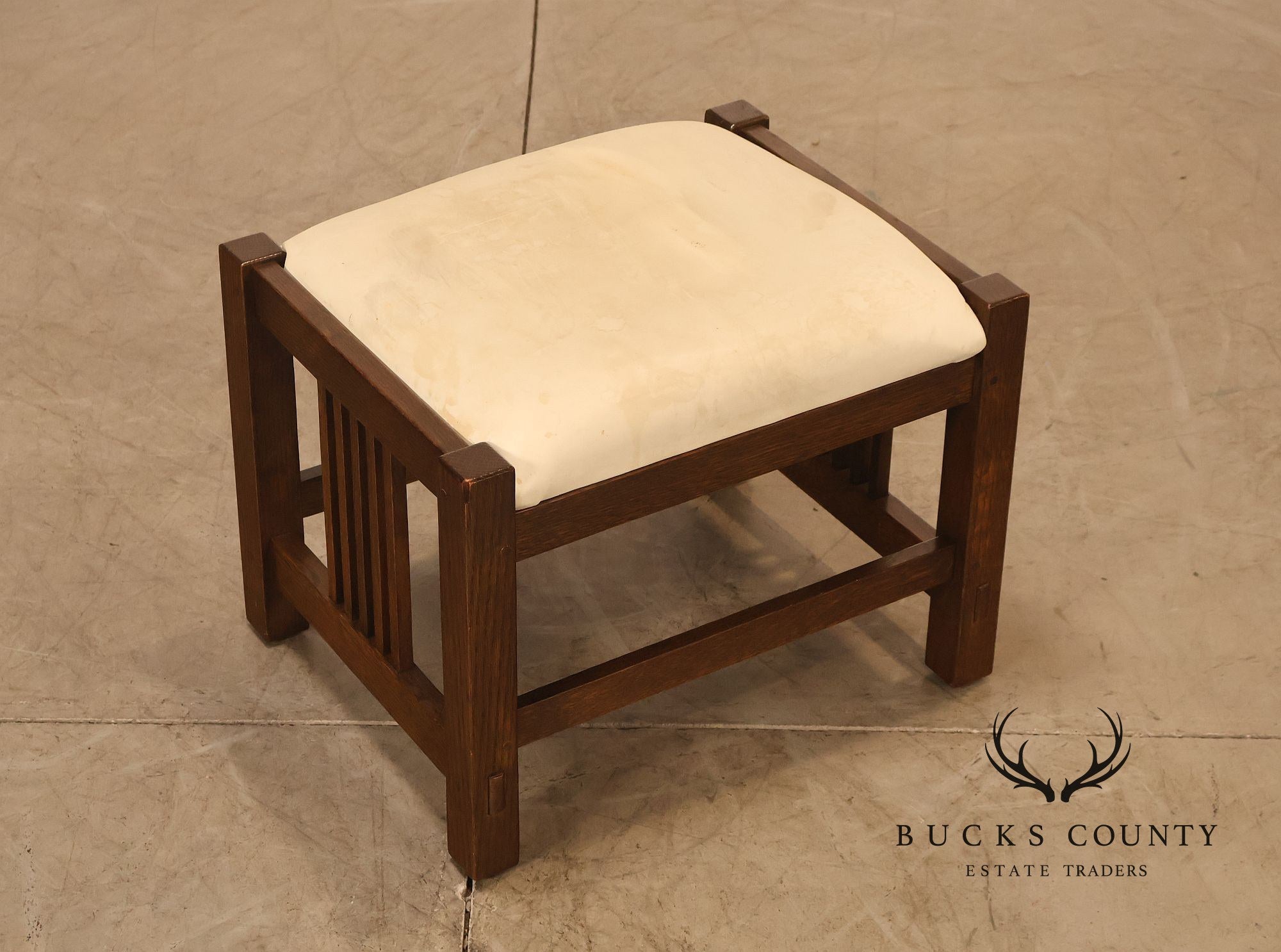 Stickley Mission Collection Oak Spindle Footstool
