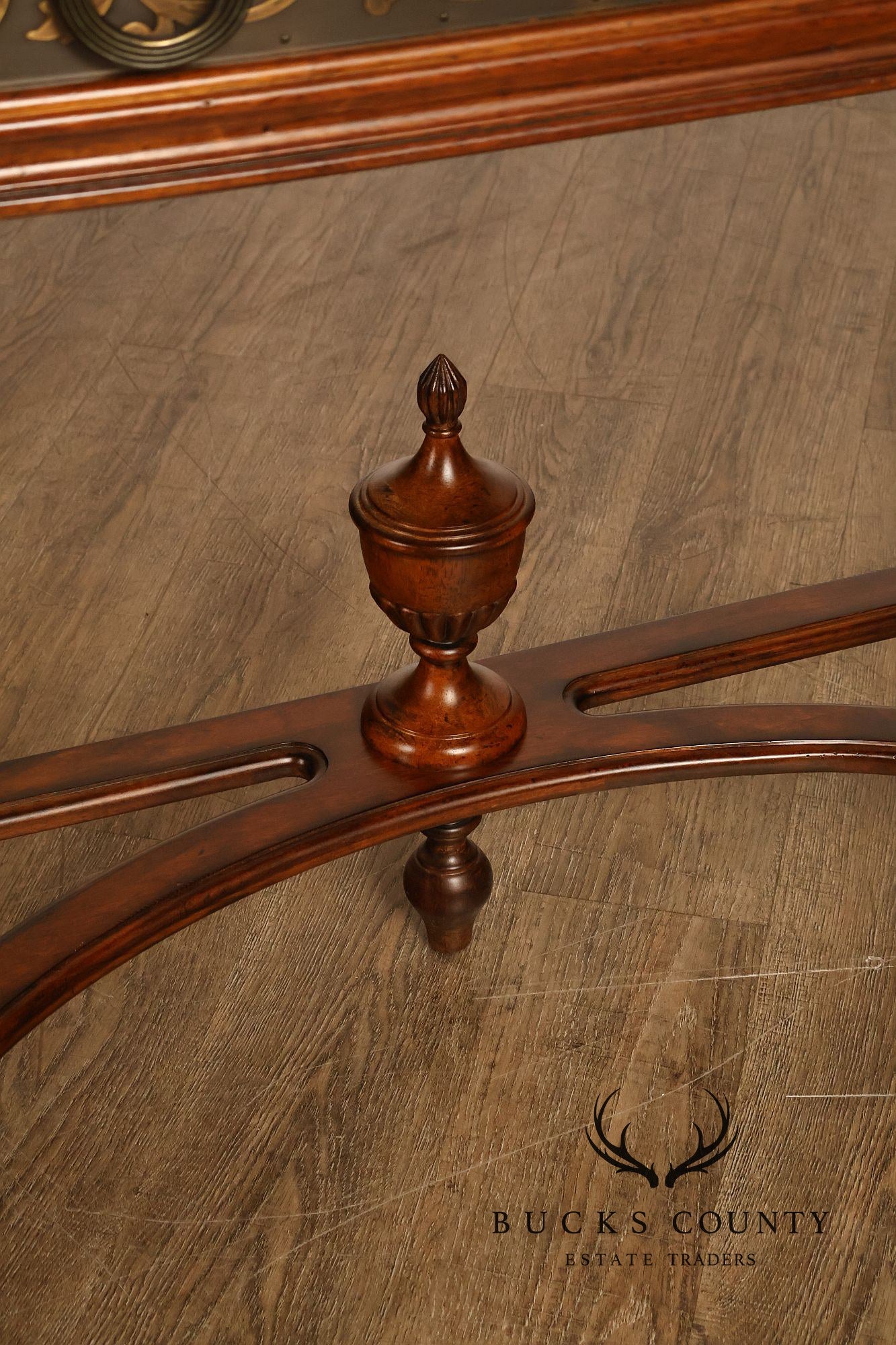 Mahogany Adams Style Carved Demilune Console Table