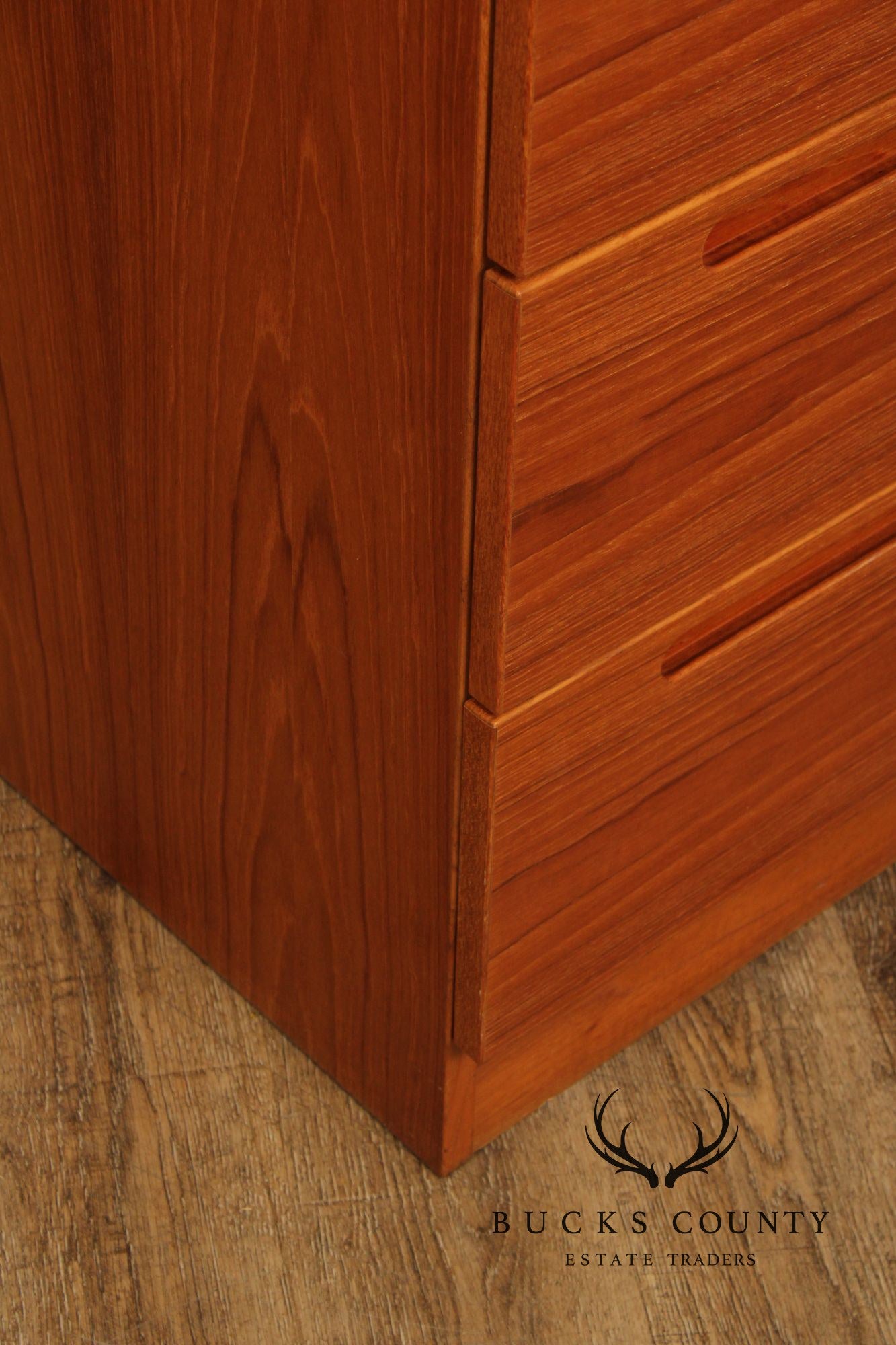 Danish Modern Teak Tall Chest of Drawers