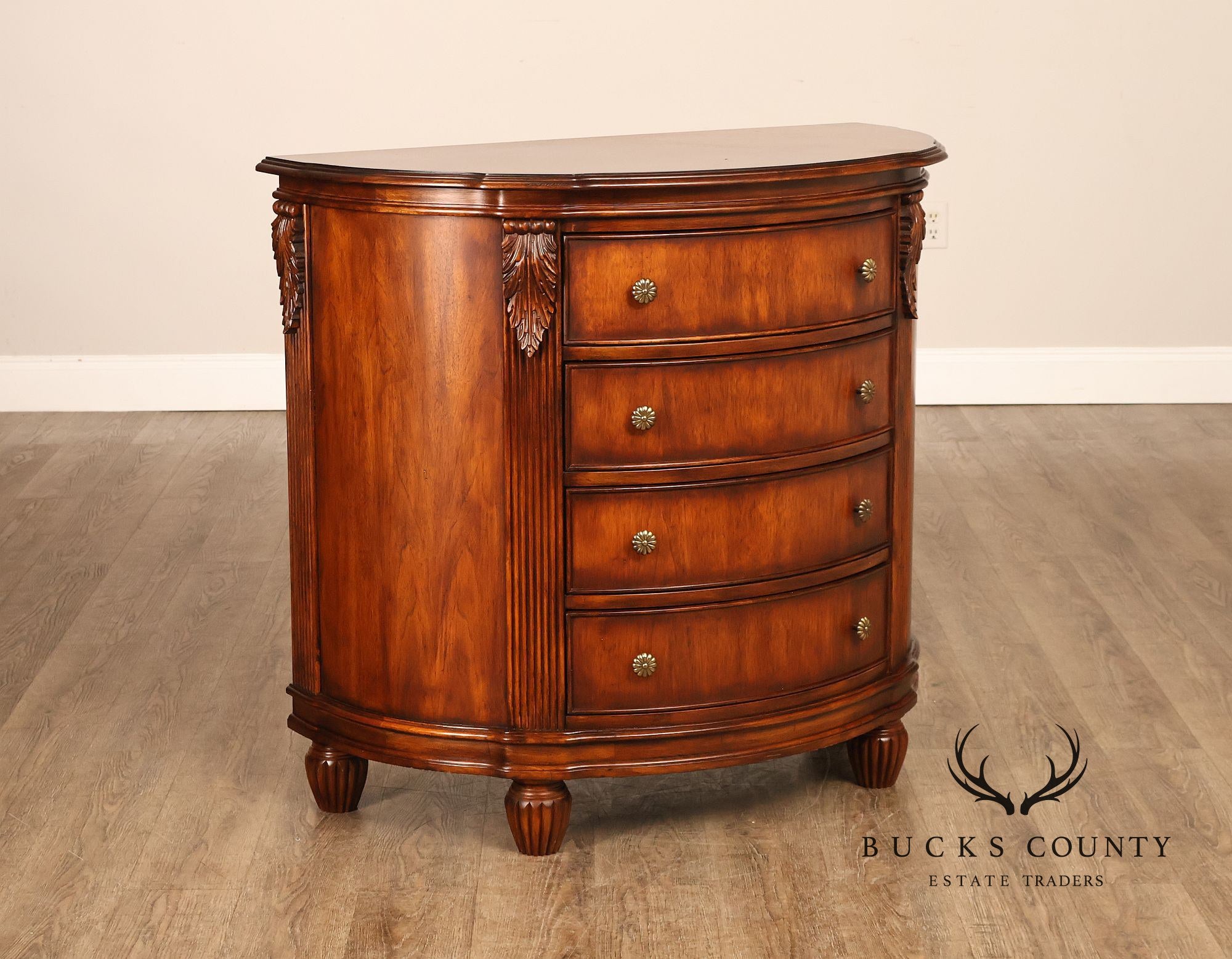 Hooker Furniture Seven Seas Mahogany Demilune Console Chest