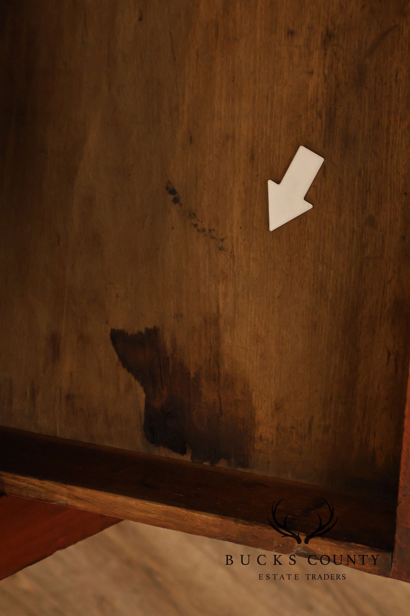 Antique American Empire Poplar Work Table