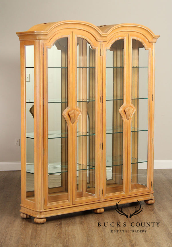 Bernhardt Art Deco Style Double Arched Display Cabinet