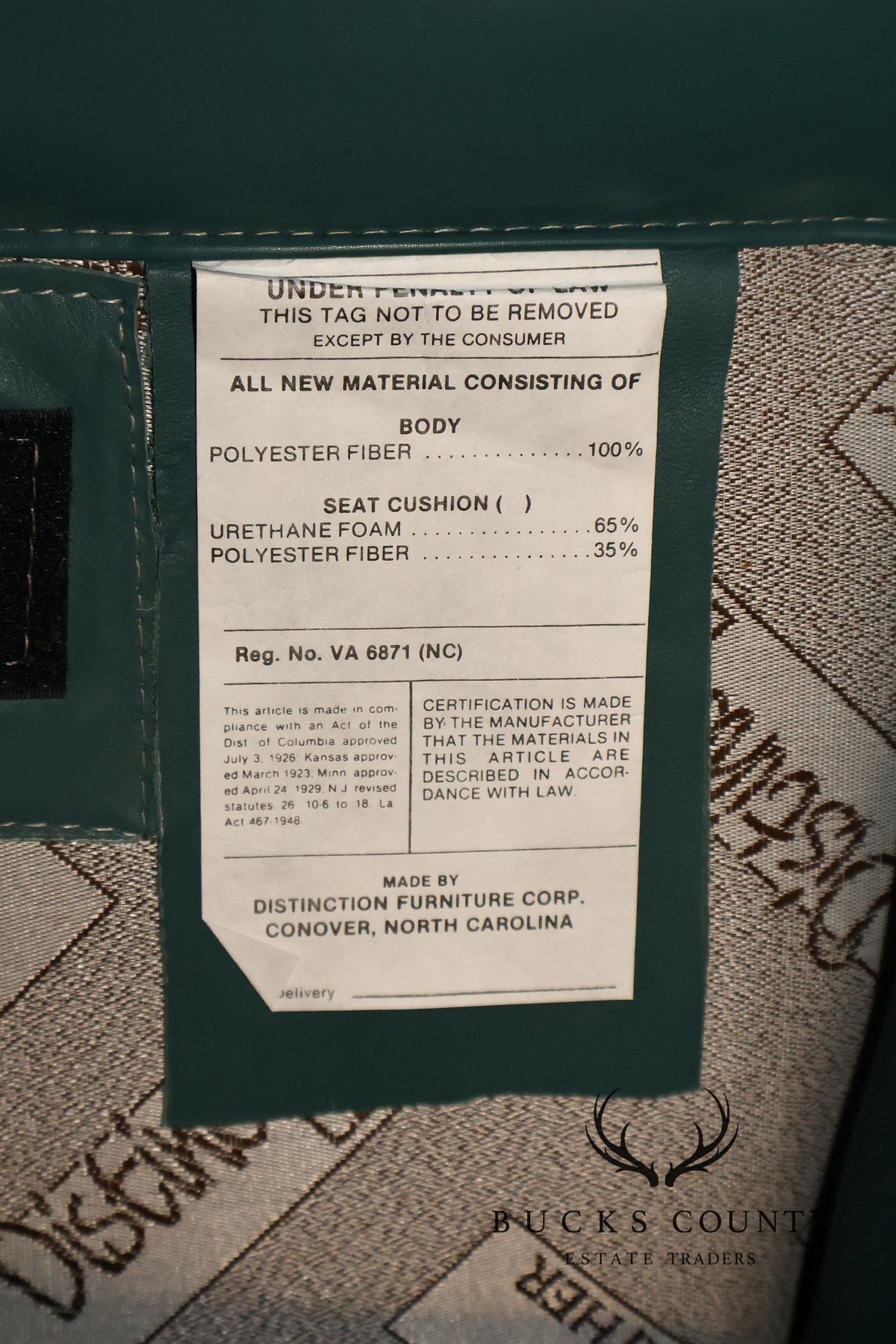 Distinction Furniture Chippendale Style Green Leather Wingback Armchair