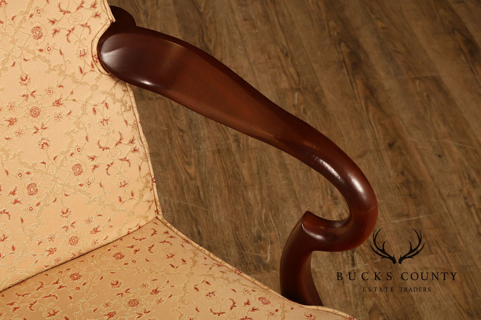 Hickory Chair Queen Anne Style Mahogany Armchair