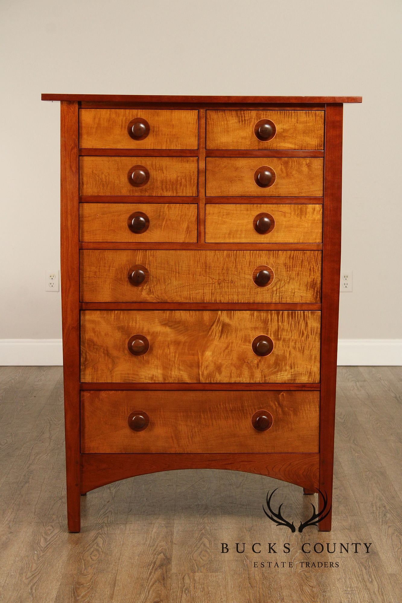 Stickley Mission Collection Harvey Ellis Cherry Nine-Drawer Chest