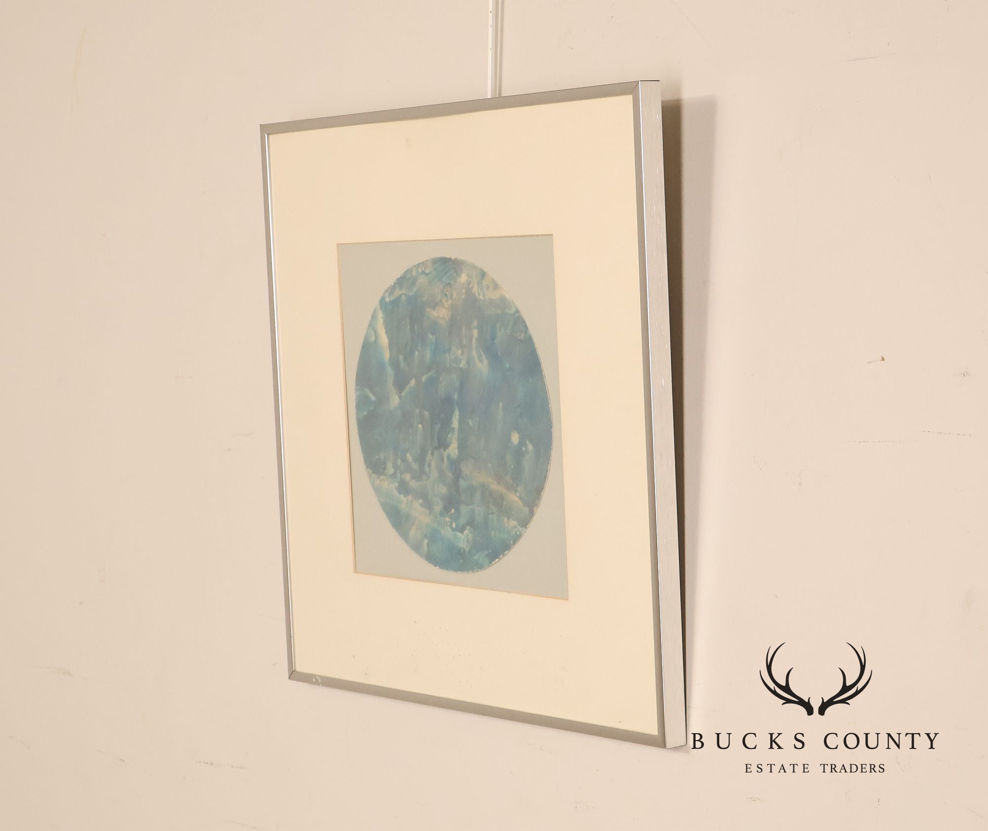 Suzanne Marinell Melted Wax Painting, 'The North Wind and The Ice Maiden'