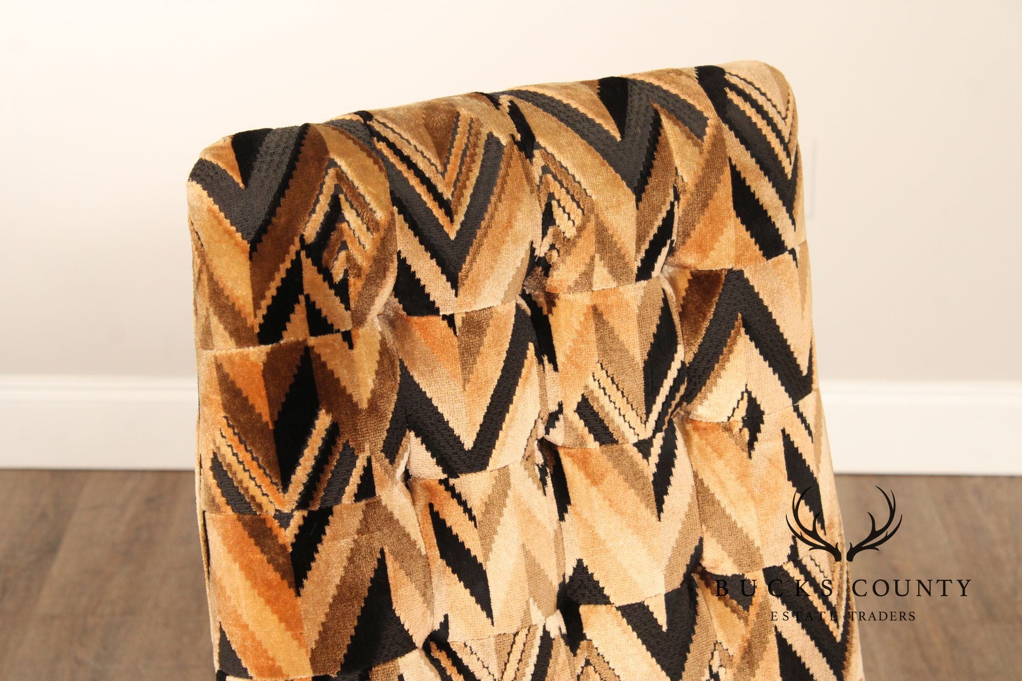 Custom Craft Set Of Six Upholstered Dining Chairs