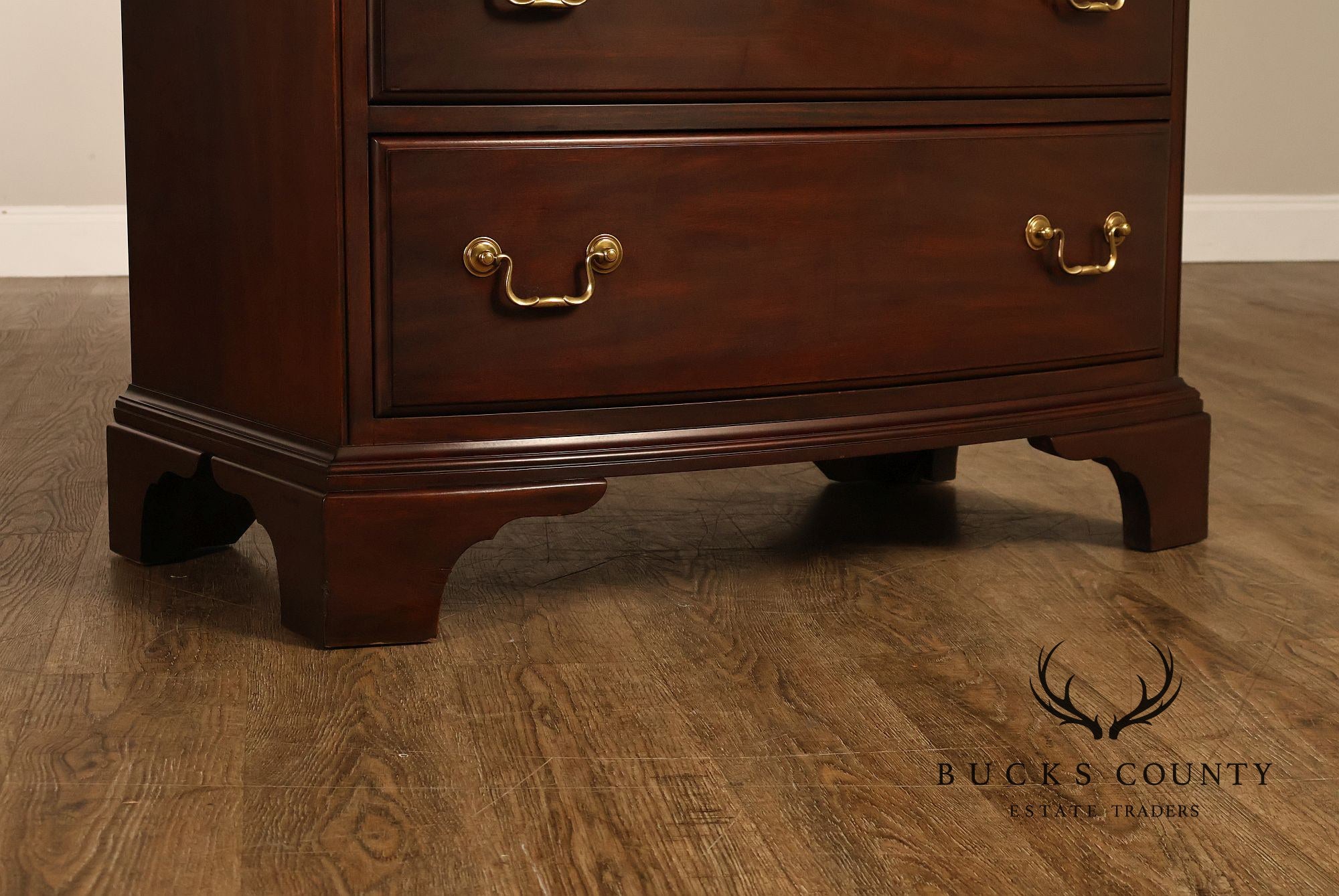 Henkel Harris Mahogany Bowfront Tall Chest