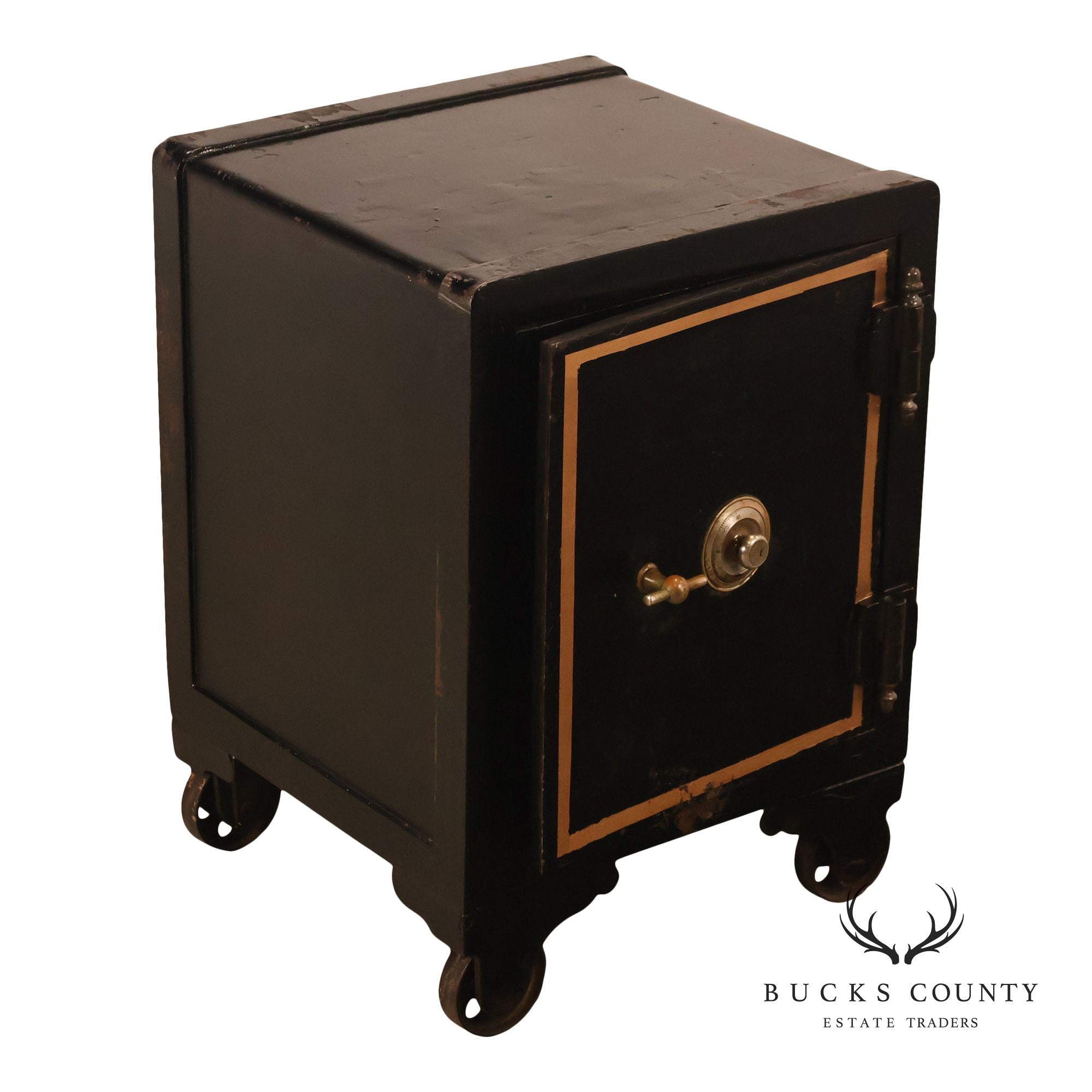 Antique Hassenforder Safe With Combination Lock And Casters