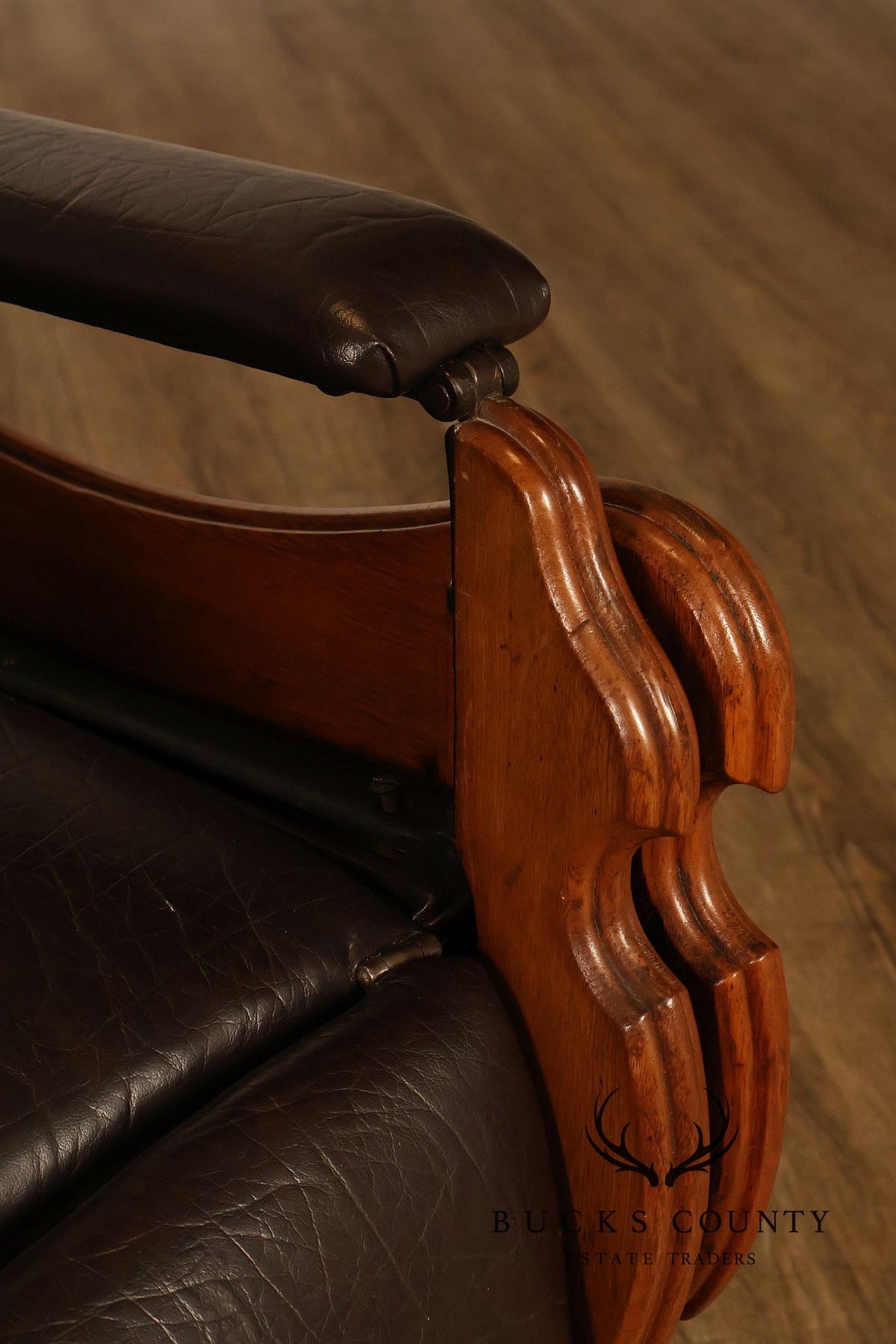 Antique Victorian Carved Walnut Reclining Armchair