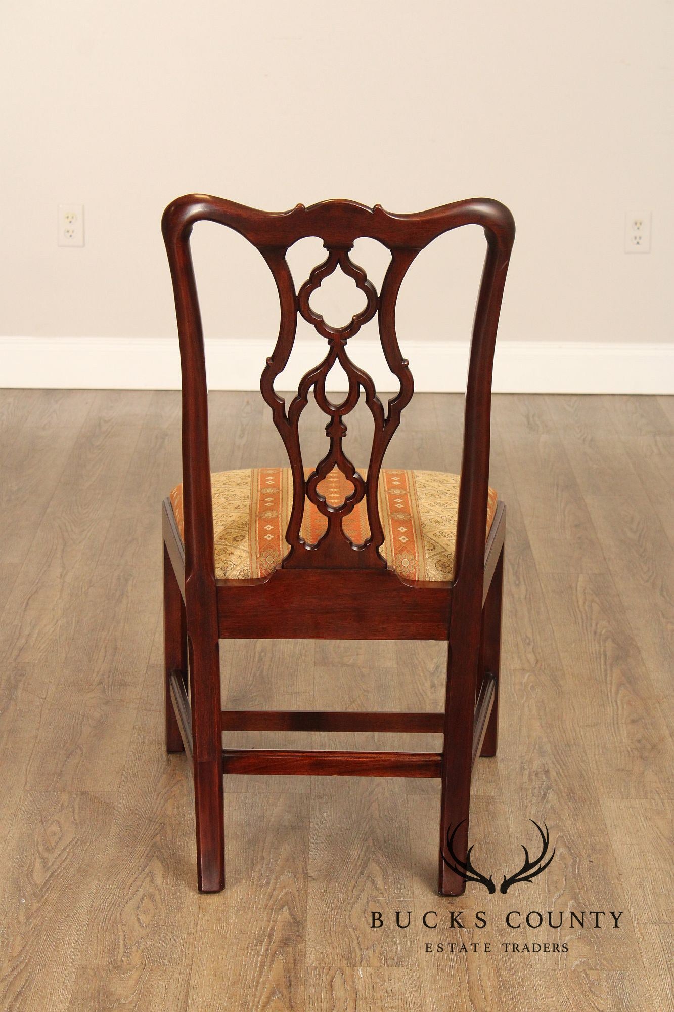 Henkel Harris Chippendale Style Set of Eight Mahogany Dining Chairs