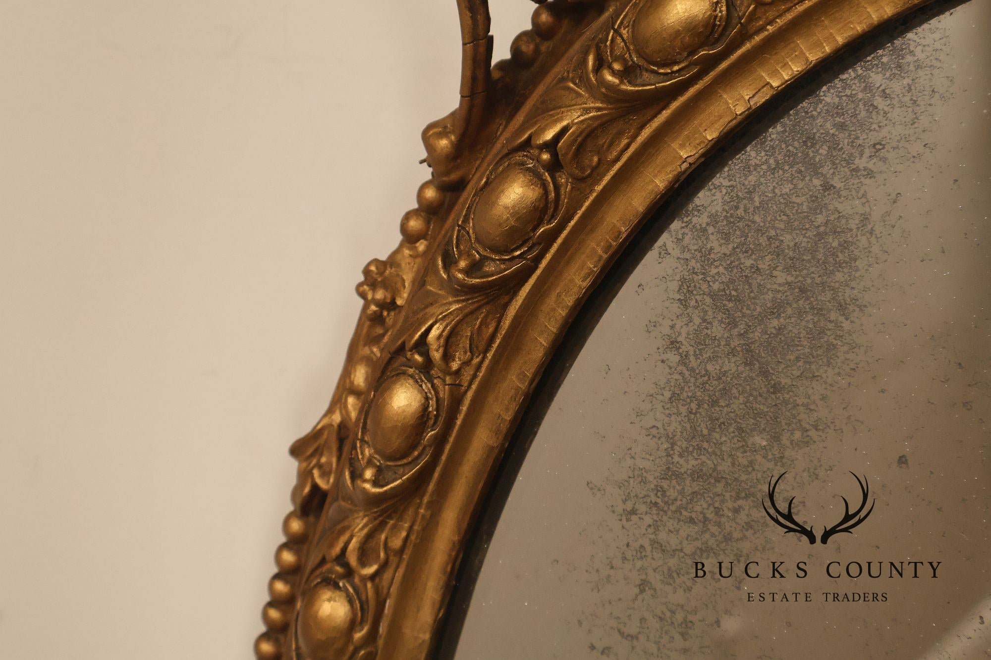 Antique French Giltwood Girandole Mirror