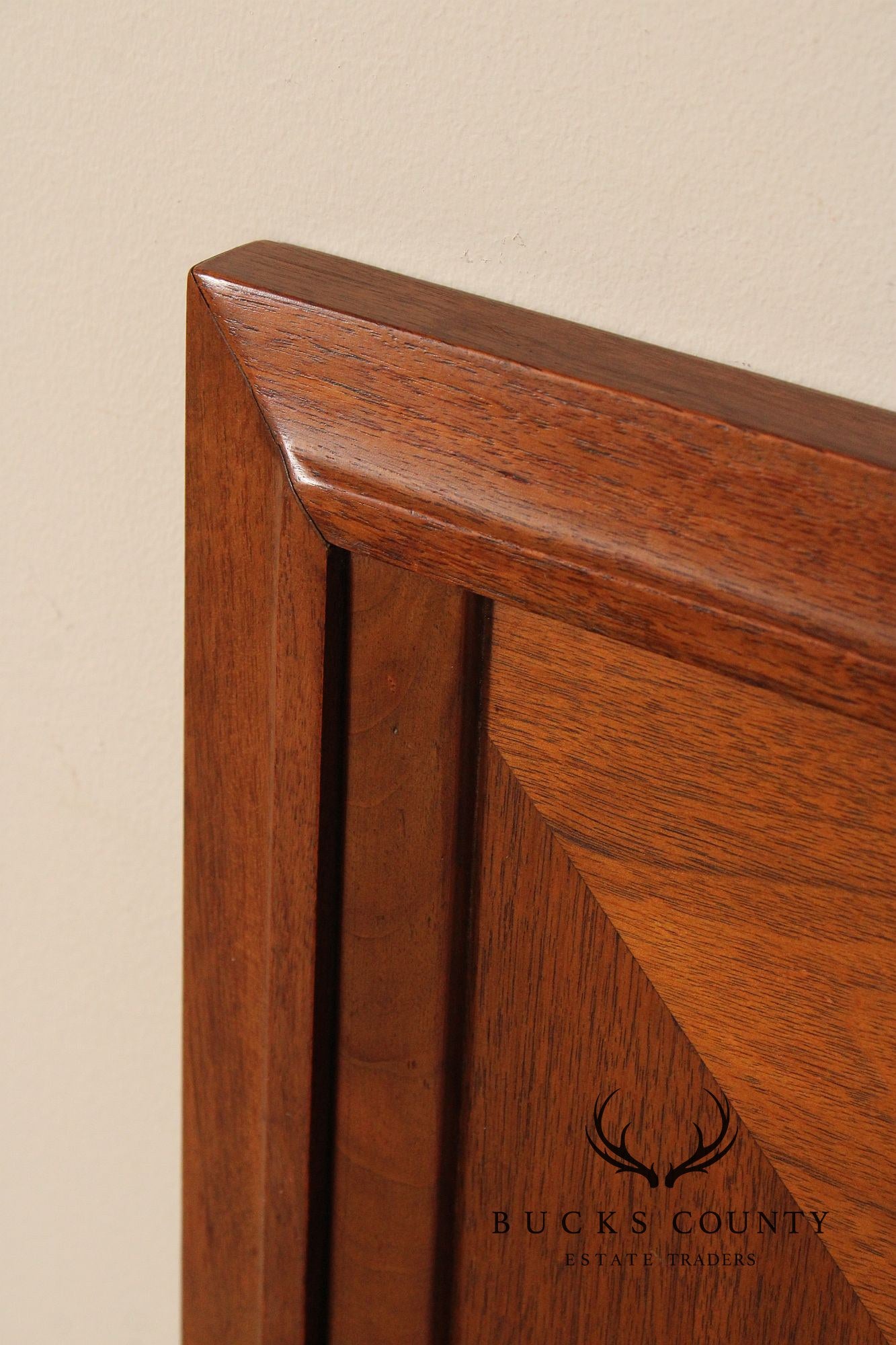 Mid Century Modern Walnut Diamond Front Twin Headboard