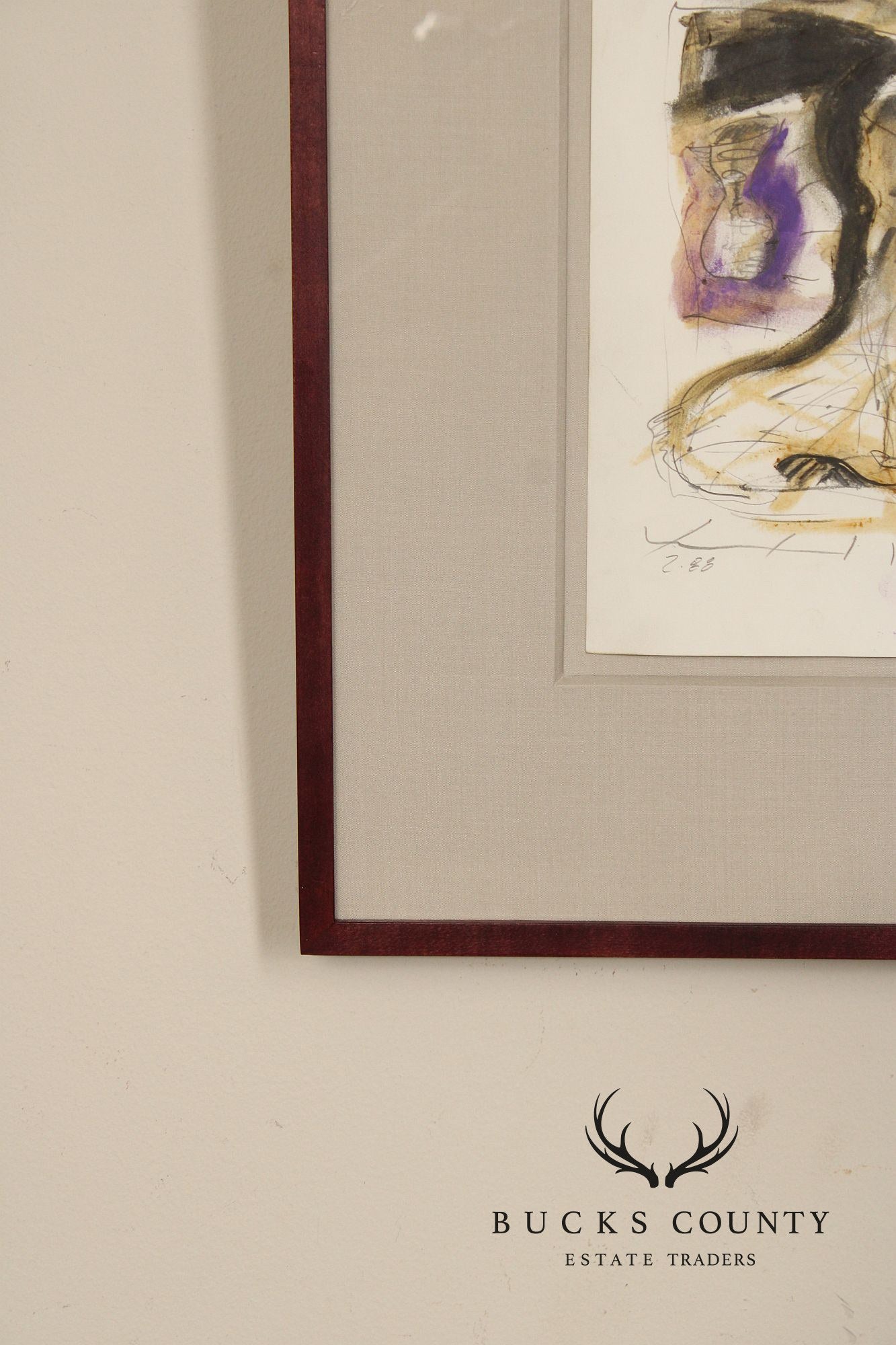 Bryan Hunt Abstract Graphite on Paper, 'Four Movements IV'