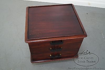 Paul Frankl Mahogany Station Wagon Pair of Nightstands by Johnson Furniture