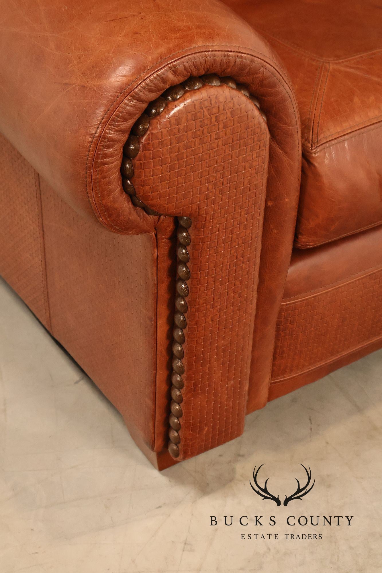 Stickley Santa Fe Leather Chair And Ottoman