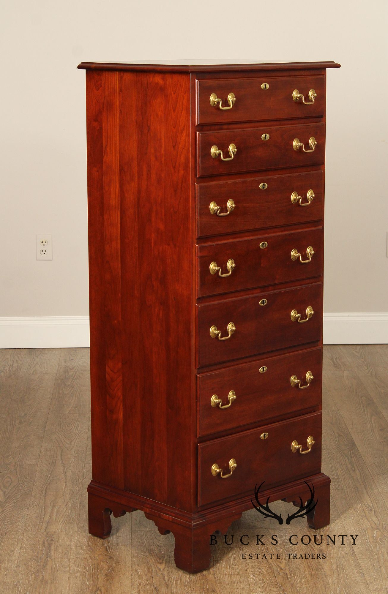 Statton Chippendale Style Cherry Lingerie Chest