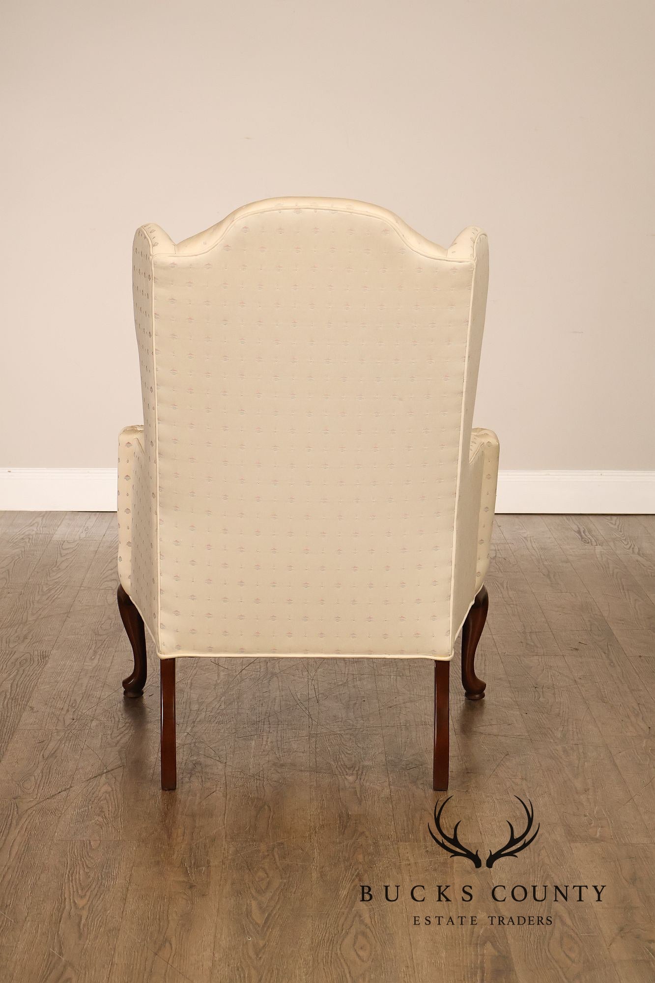 Ethan Allen Queen Anne Style Vintage Pair of Wing Chairs