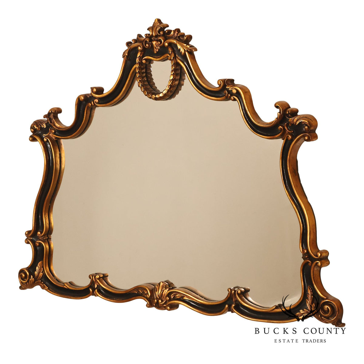 Rococo Style Large Carved Giltwood Wall Mirror