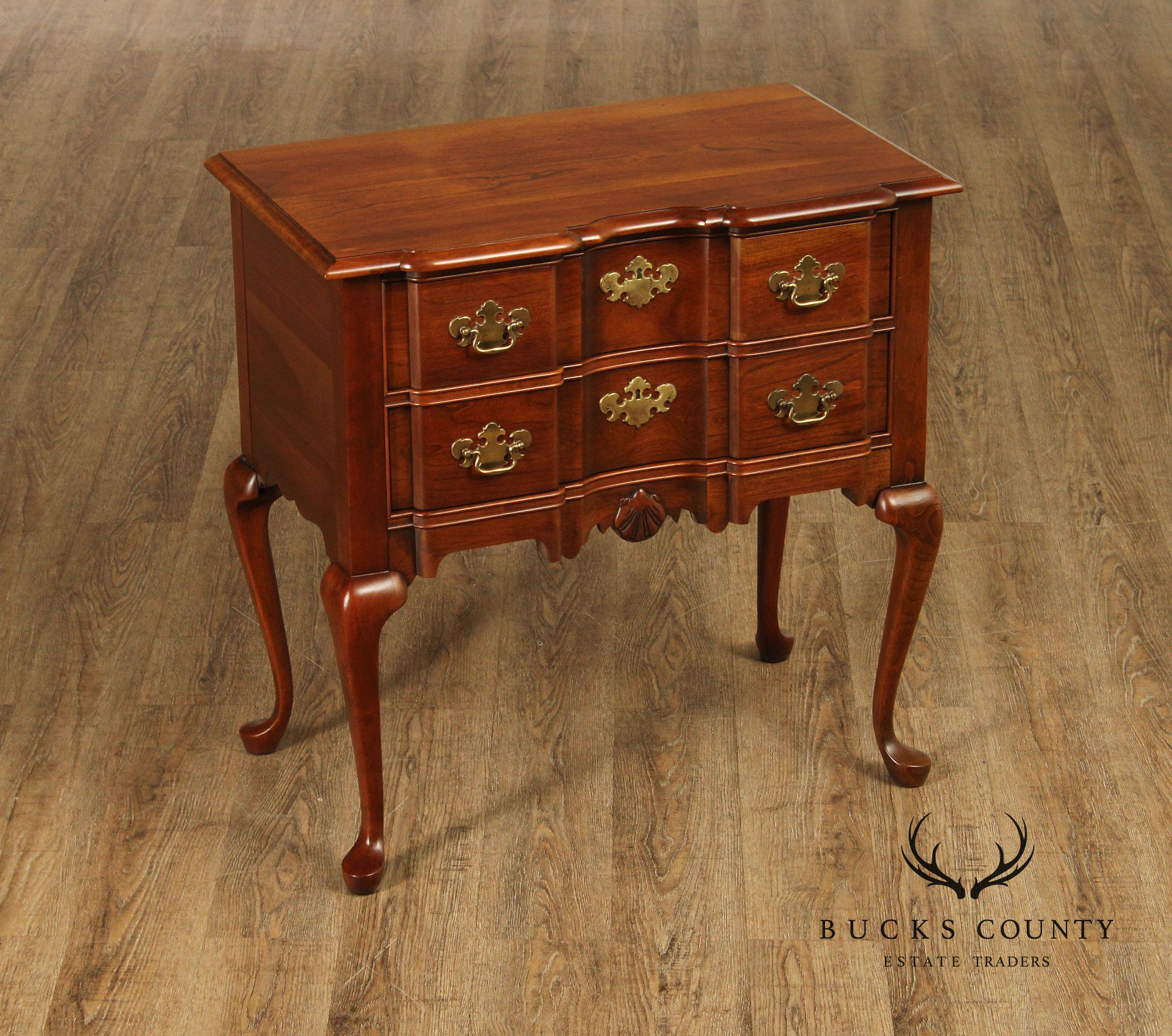 Queen Anne Style Cherry Blockfront Lowboy