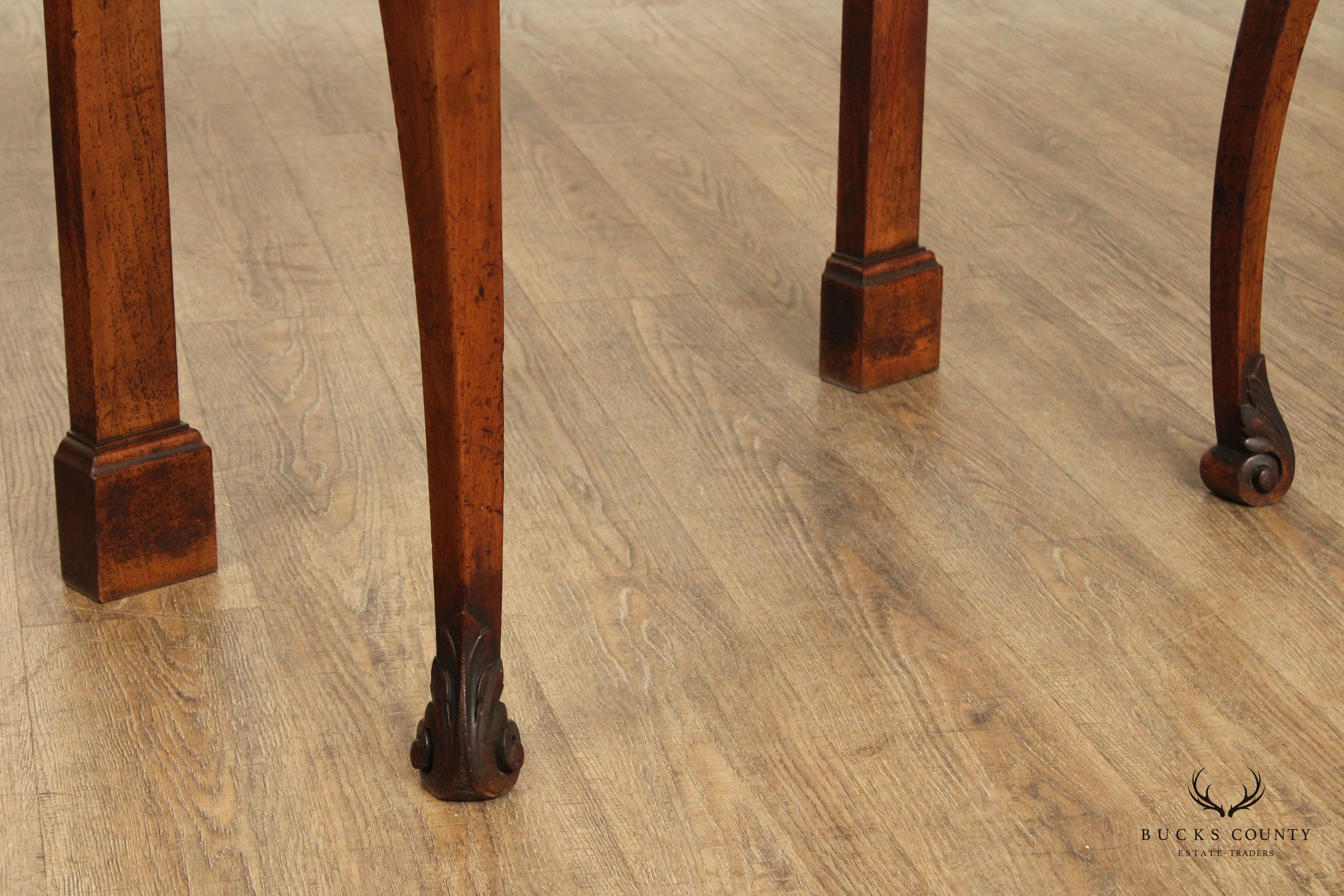 Antique French Carved Walnut Console Table