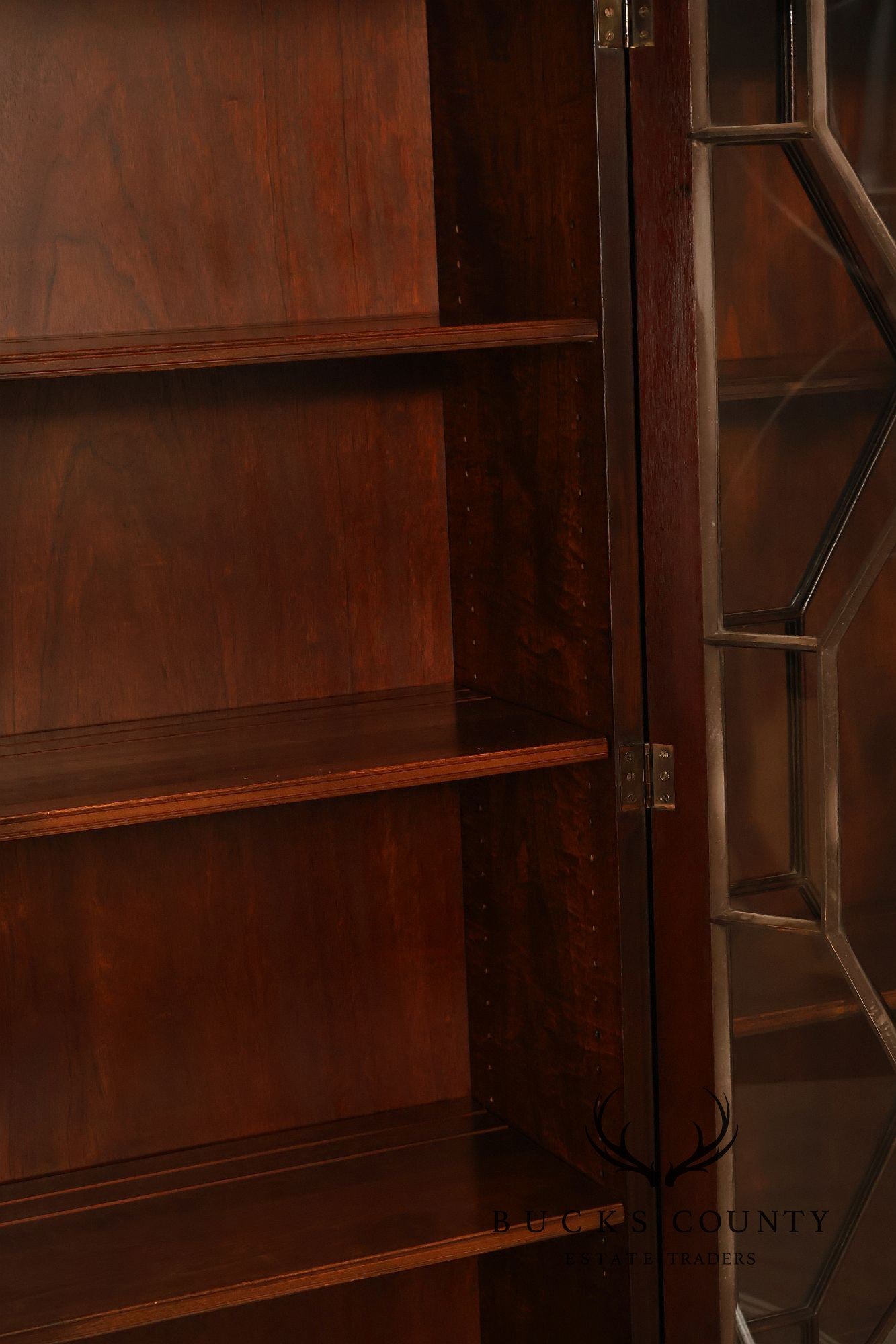 Baker Furniture Georgian Style Vintage Mahogany Breakfront Bookcase