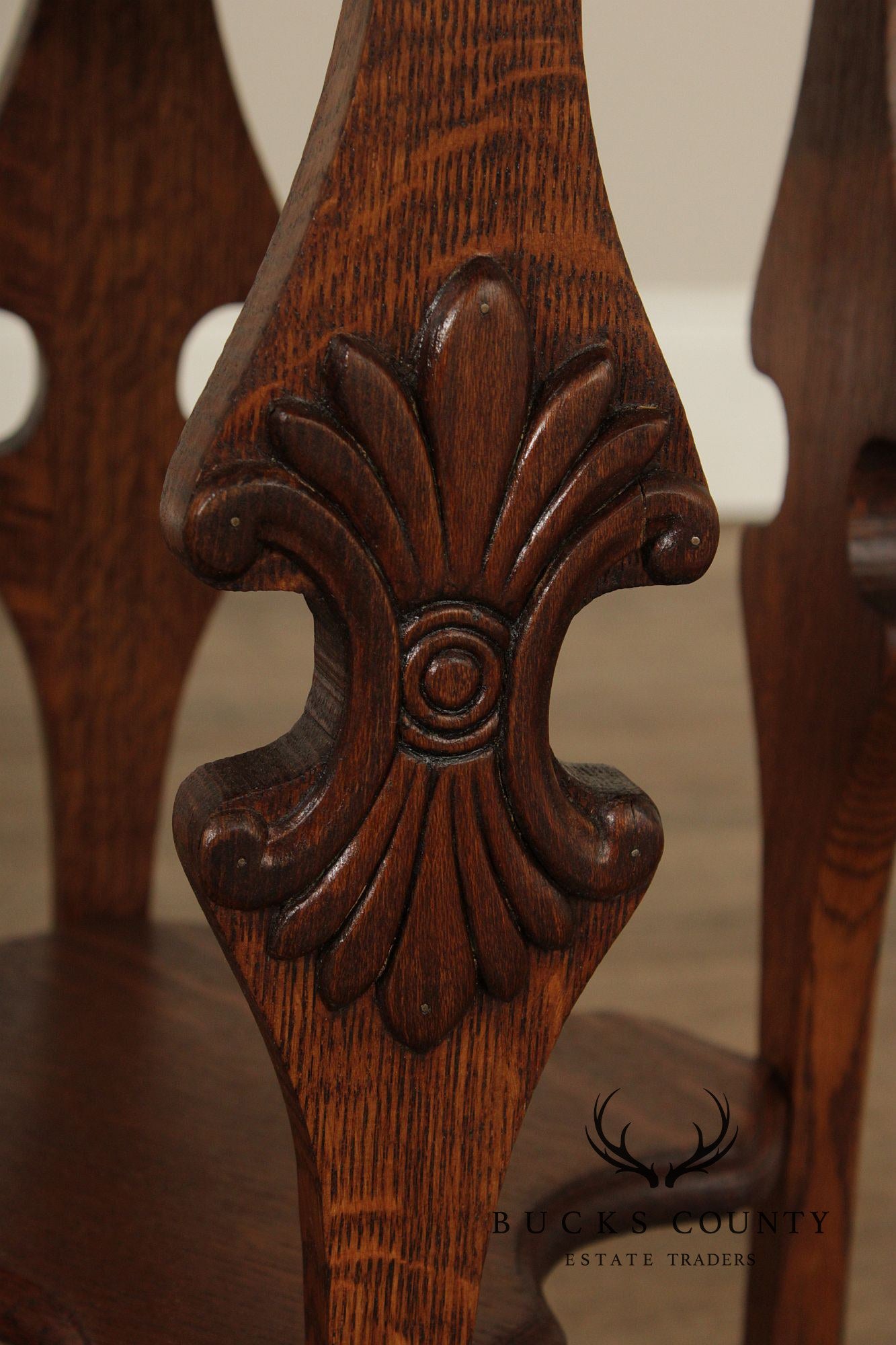 Antique Arts and Crafts Oak Tabouret