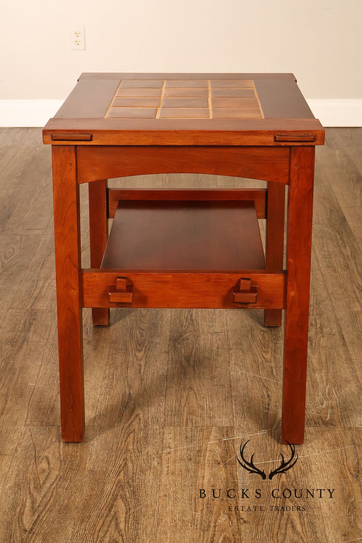 Stickley Mission Collection Tile Top Cherry End Table