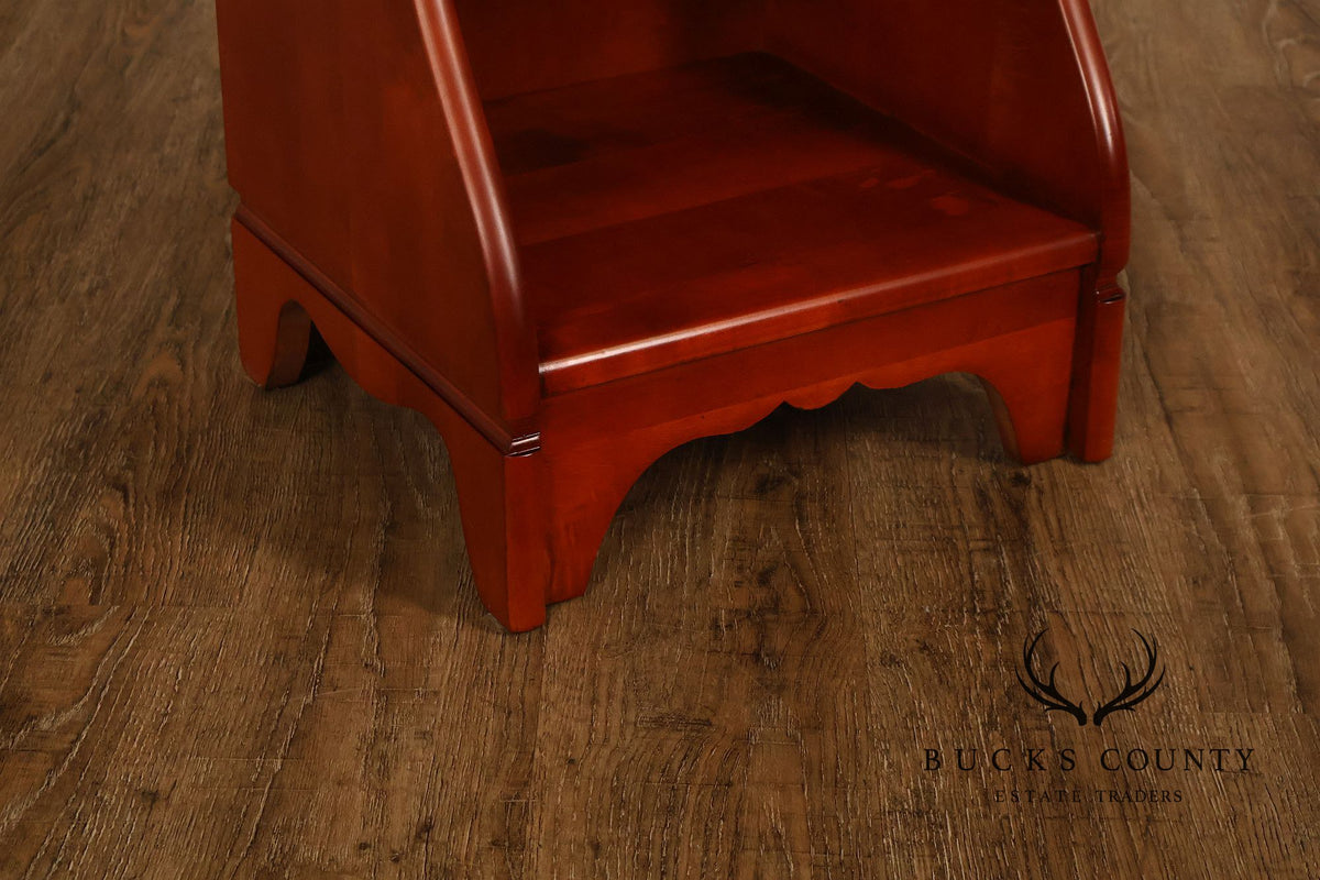 Traditional Maple One-Drawer Open Shelf Nightstand