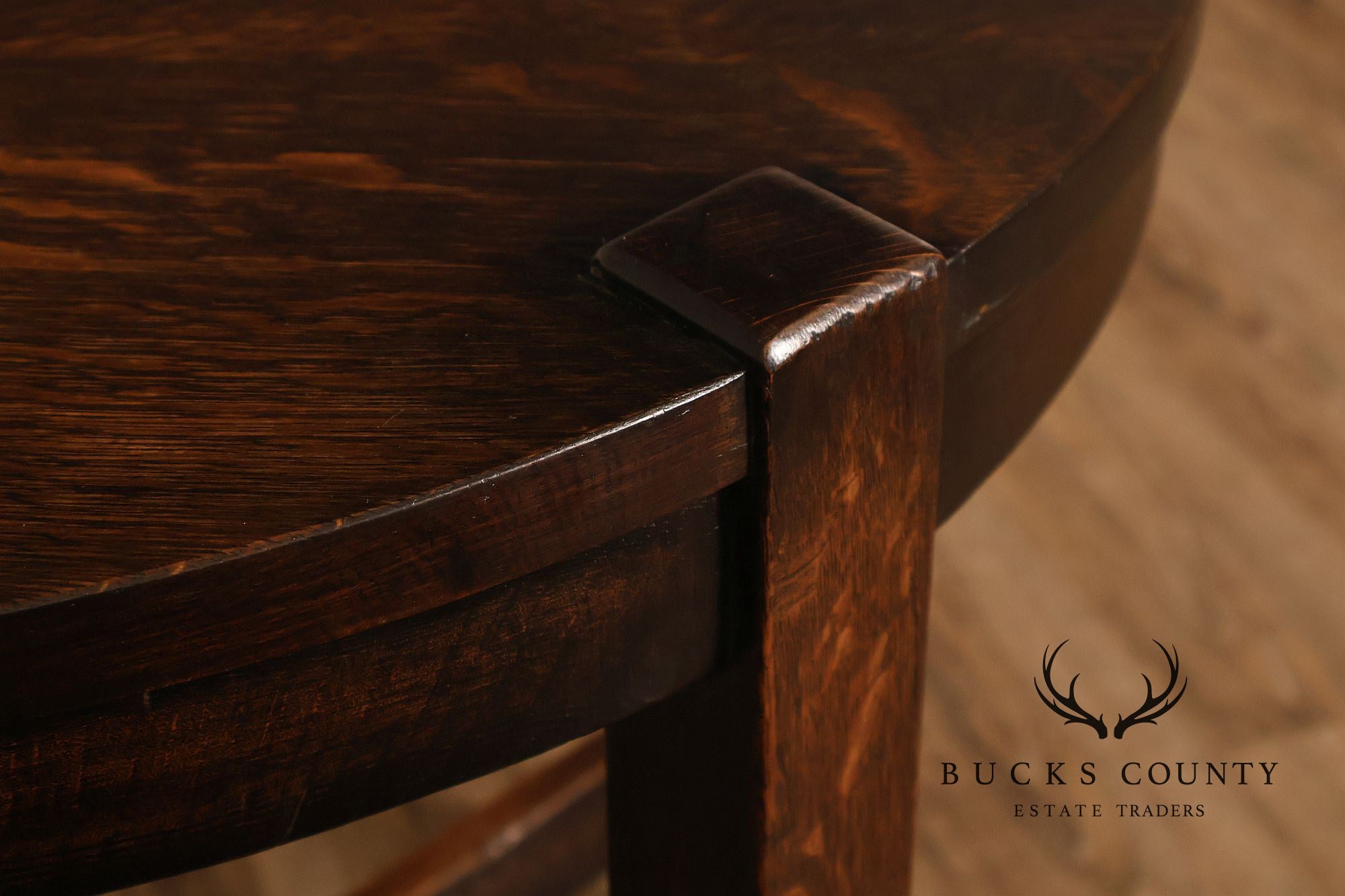 Early Gustav Stickley Mission Oak 26 Inch Round Table #439