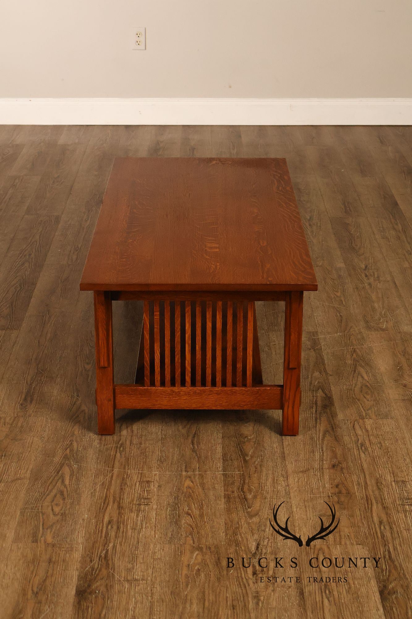 Stickley Mission Collection Oak Spindle Coffee Table