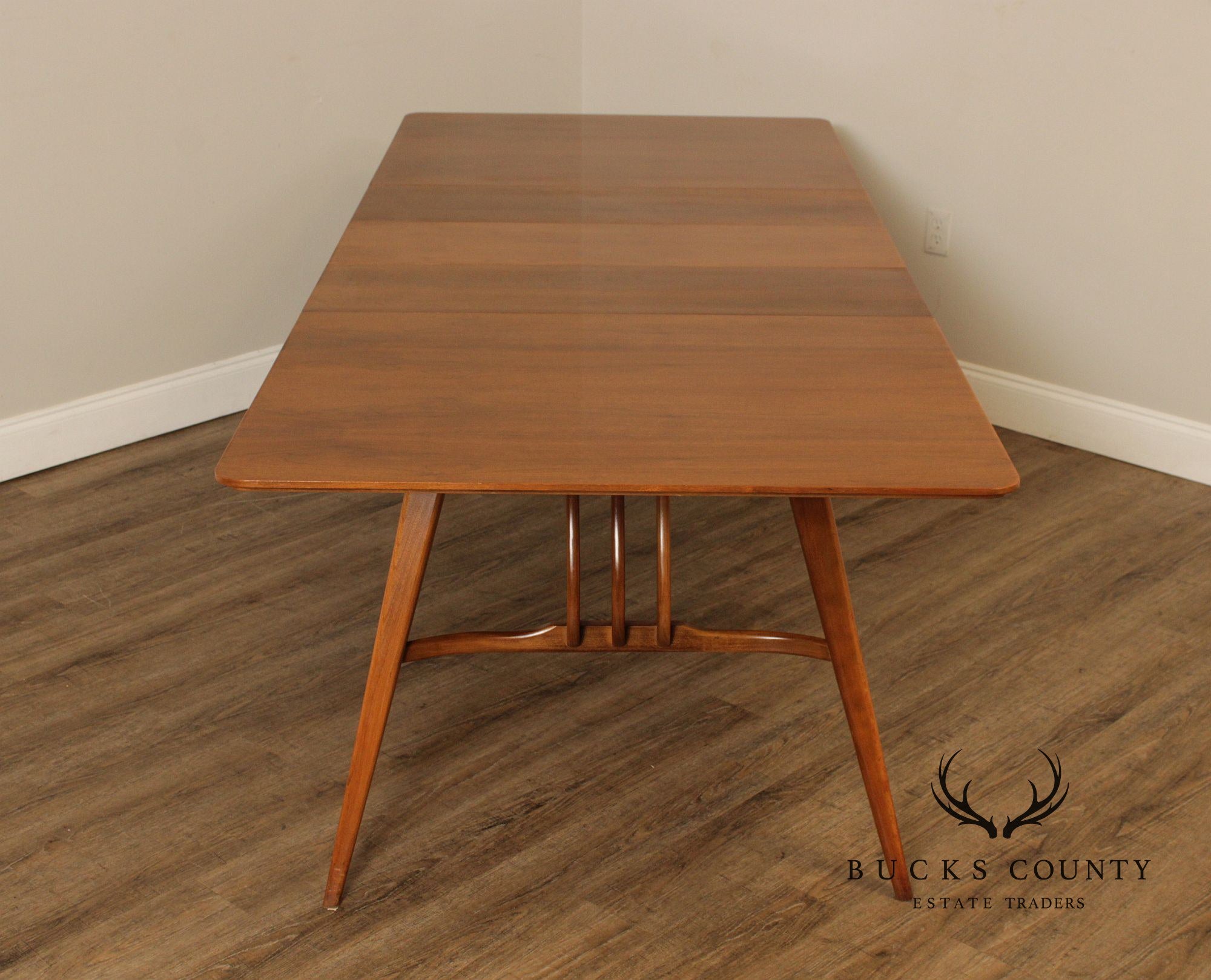 Blowing Rock Mid Century Modern Expandable Walnut Dining Table