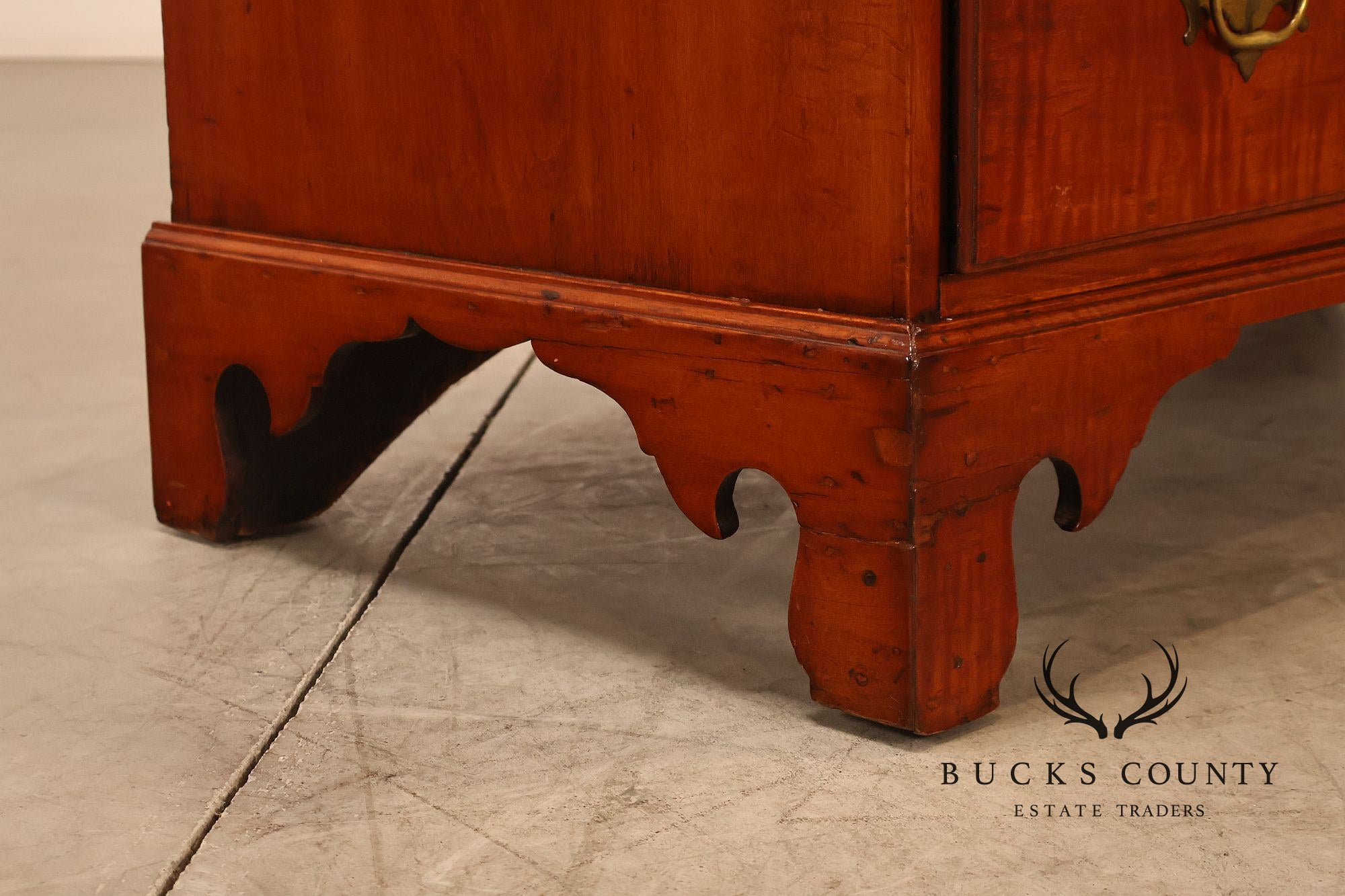 Antique American Chippendale Tiger Maple Chest