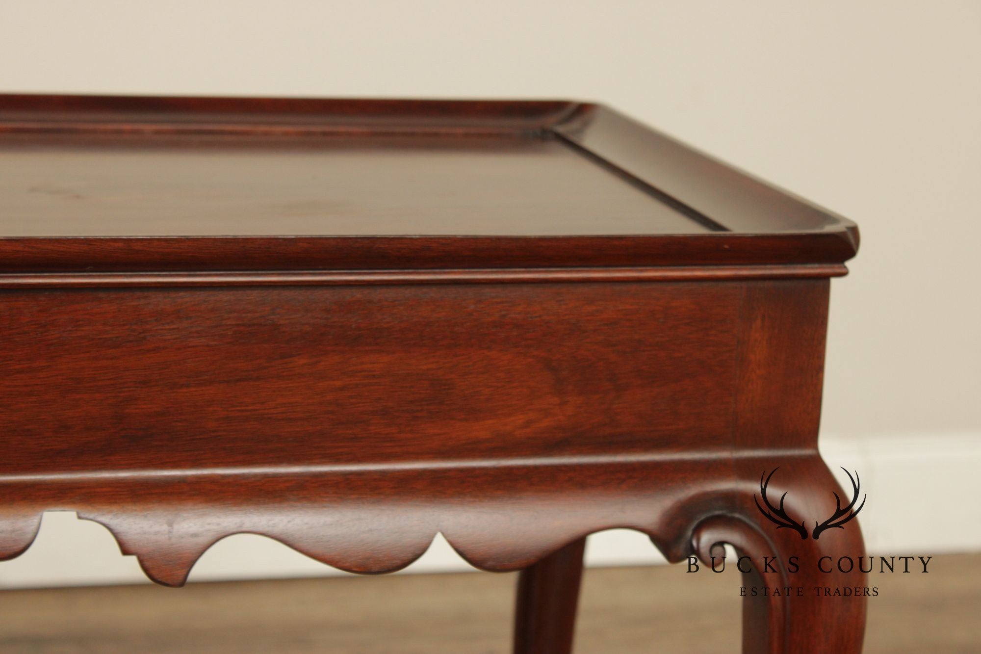 Henkel Harris Queen Anne Style Mahogany Tea Table