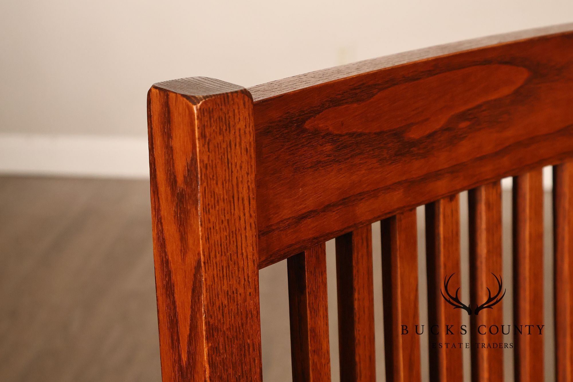 Nichols & Stone Mission Oak Style Set Of Eight Dining Chairs