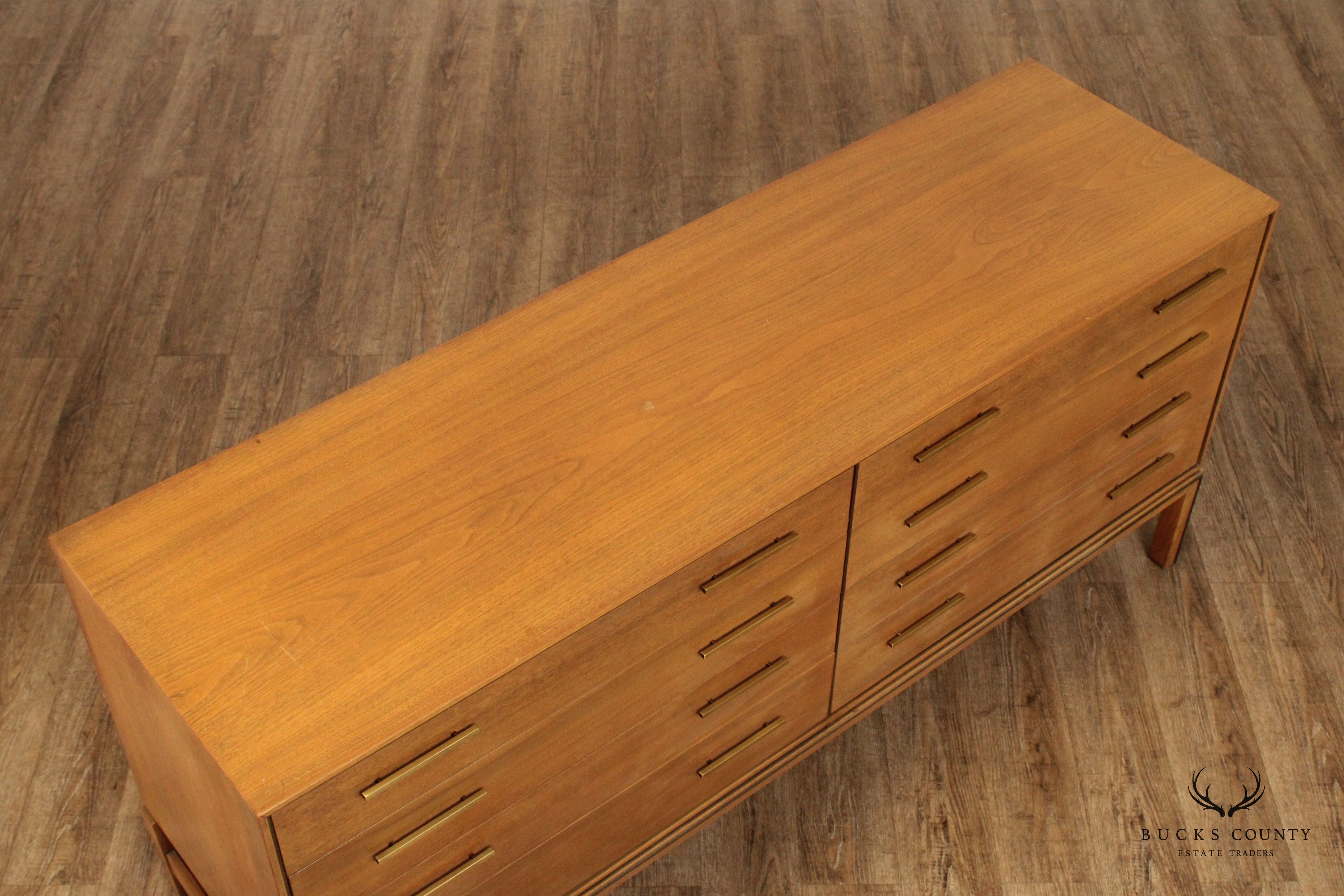 Johnson Furniture Mid Century Modern Walnut Long Dresser