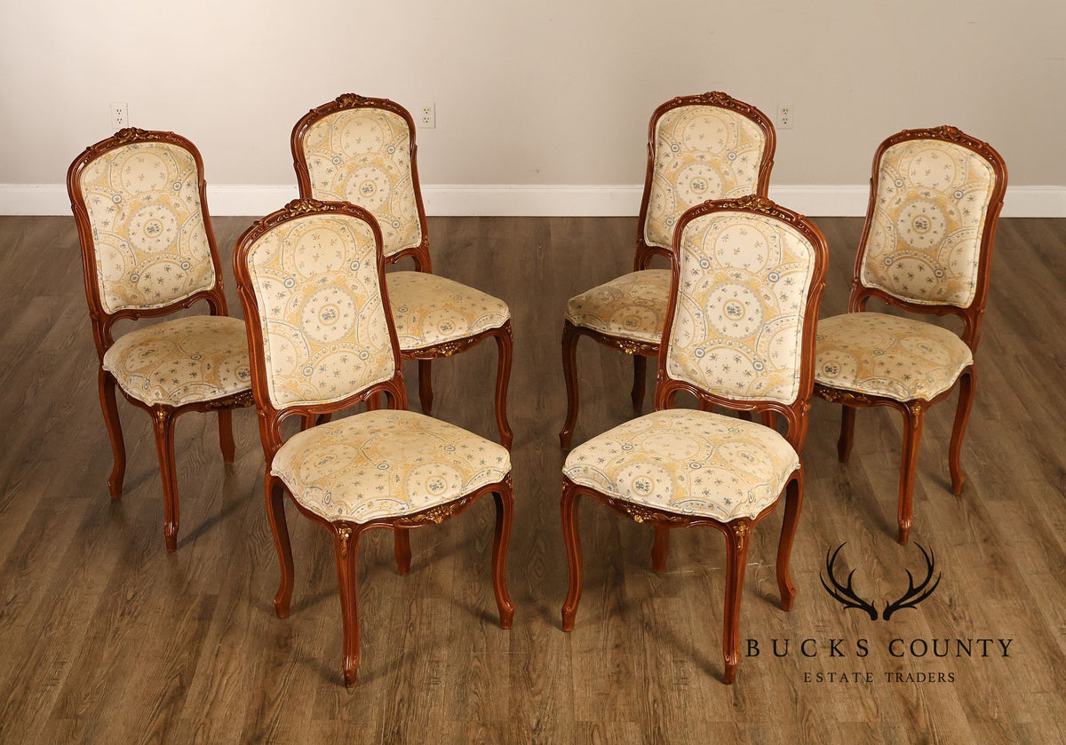 French Louis XV Style Set of Six Dining Chairs