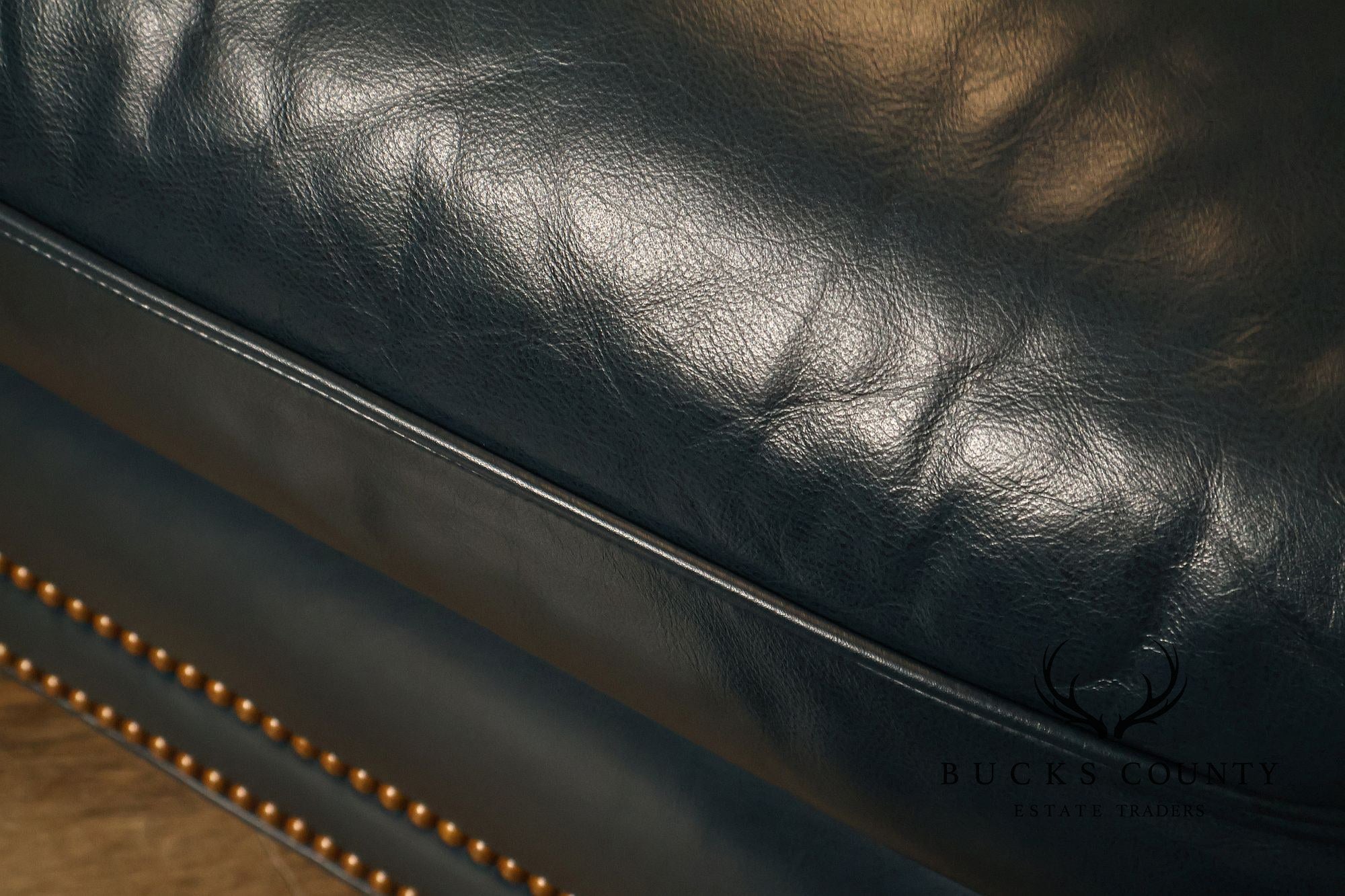 Hancock & Moore Blue Leather 'Austin' Sofa