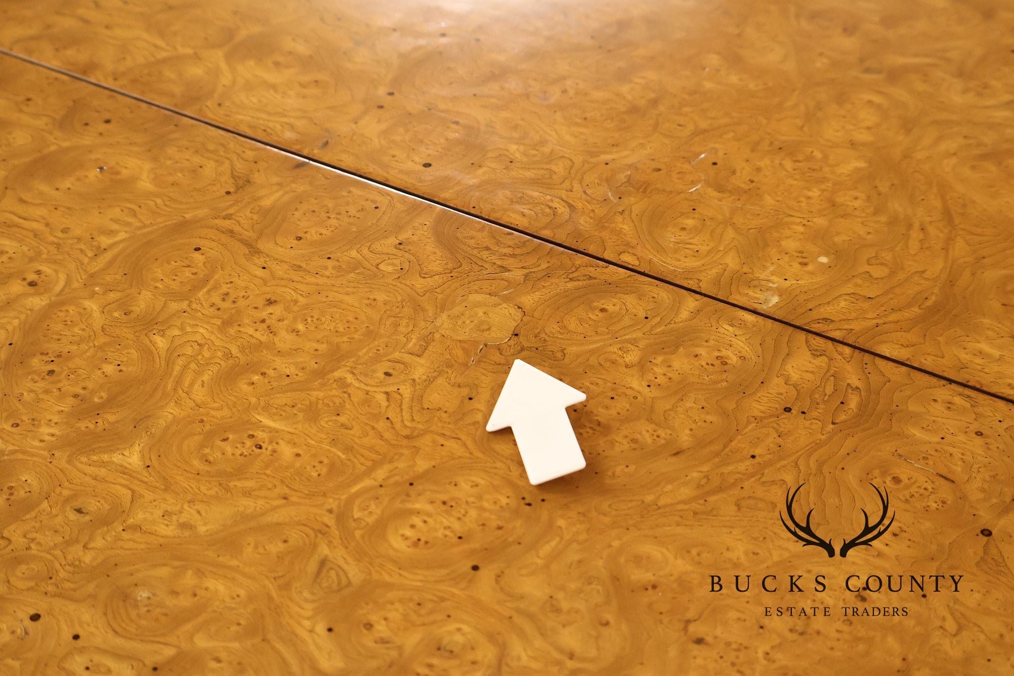 Mastercraft Hollywood Regency Burlwood Pedestal Expandable Dining Table