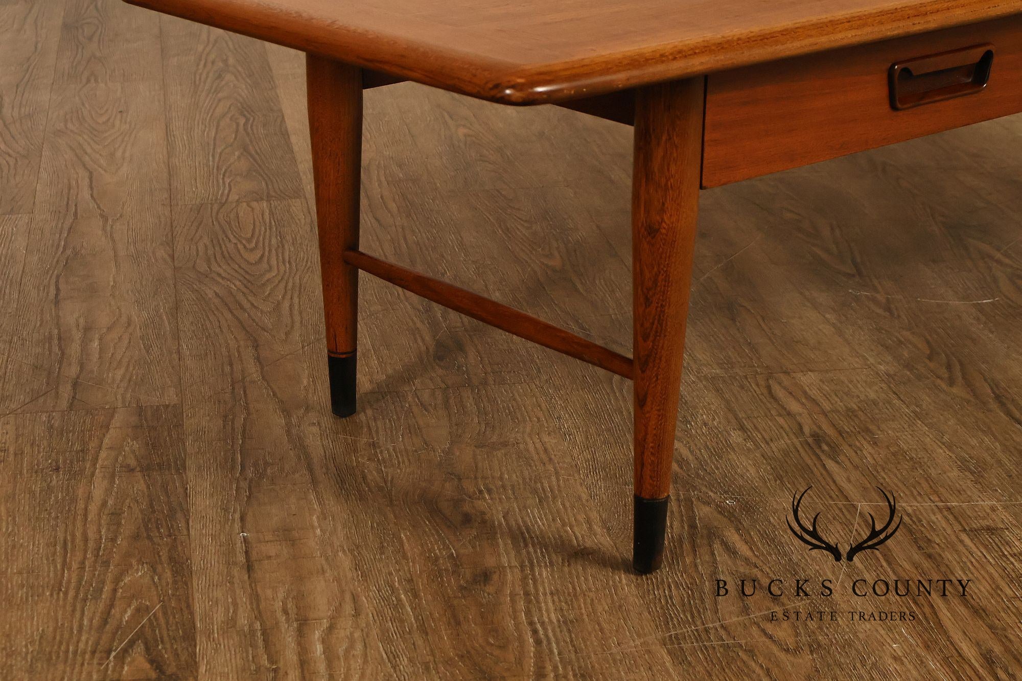 Lane Acclaim Mid Century Modern Walnut Single Drawer Rectangular Coffee Table