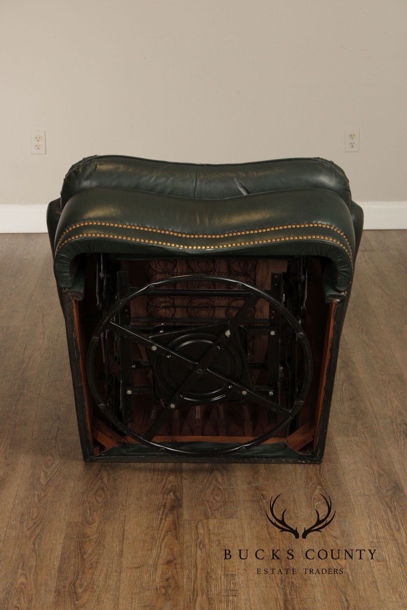 Hancock and Moore Leather Recliner Lounge Chair and Ottoman