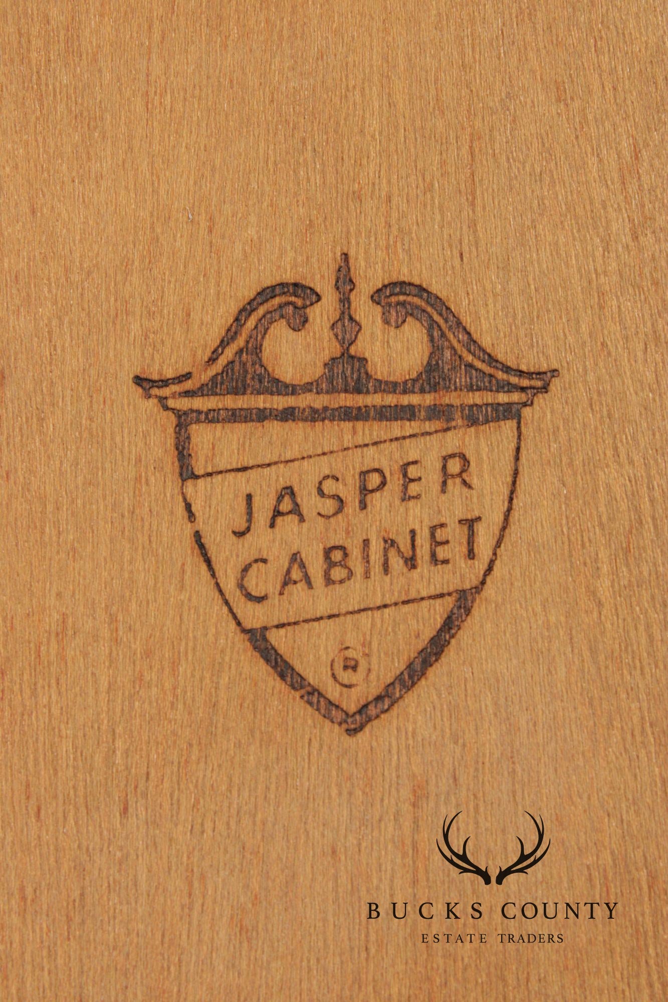 Jasper Traditional Cherry and Beveled Glass Display Cabinet